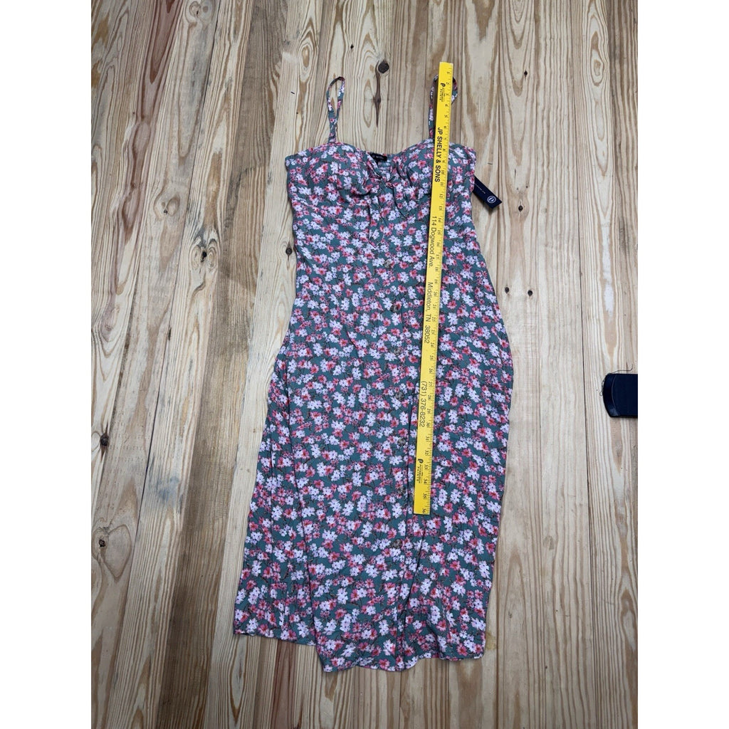 As U Wish Flowy Size X-Large Maxi Dress Green Floral Women’s