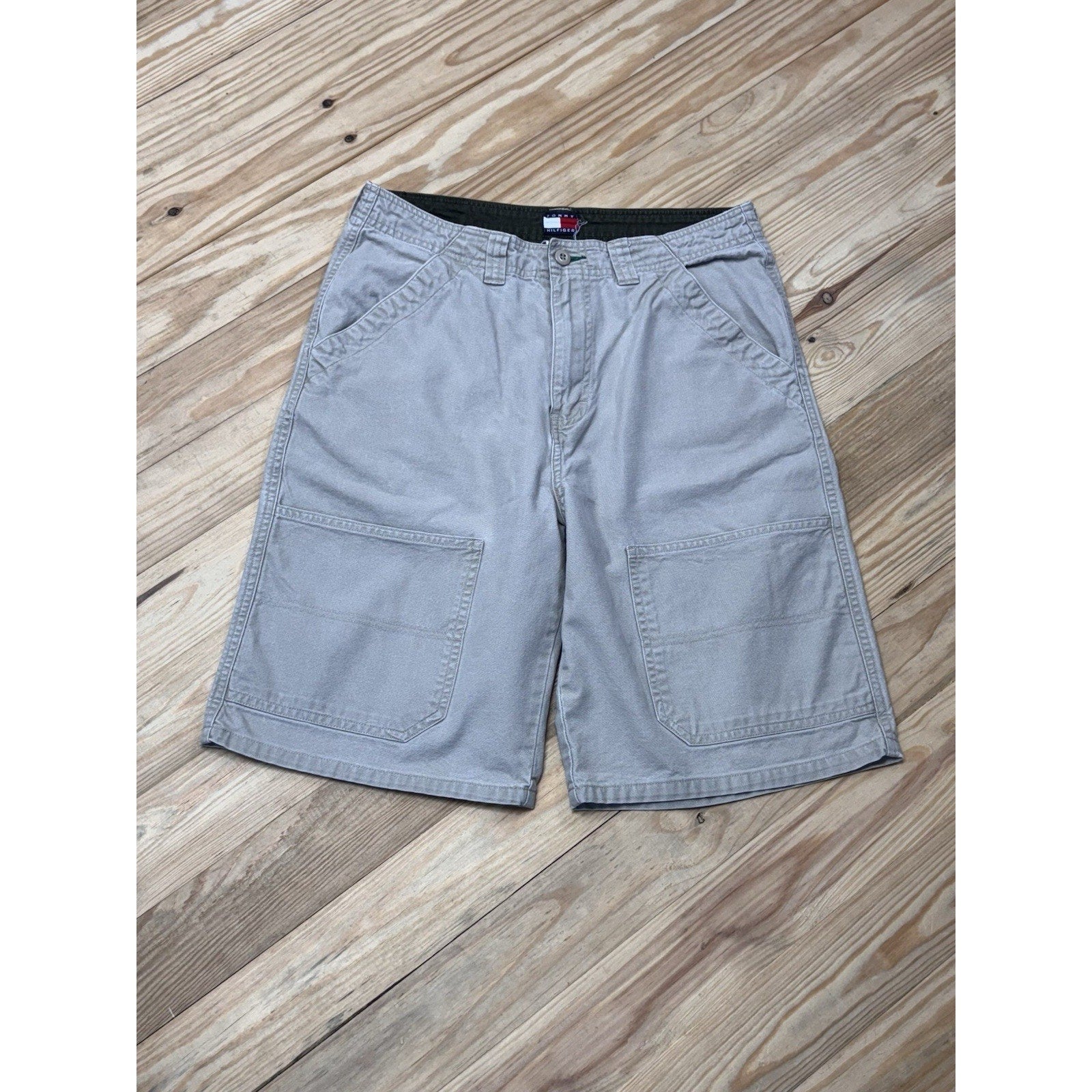 Tommy Hilfiger Vintage Chino Square Pocket Canvas Shorts Khaki Men’s Size 30