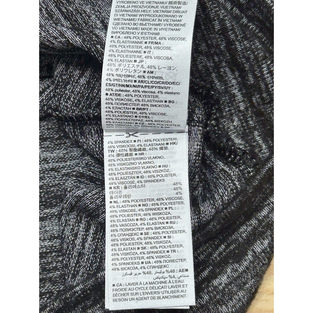 GAP Black-Gray Lightweight Hoodie Crewneck Long-Slv Stretchy Small New With Tags