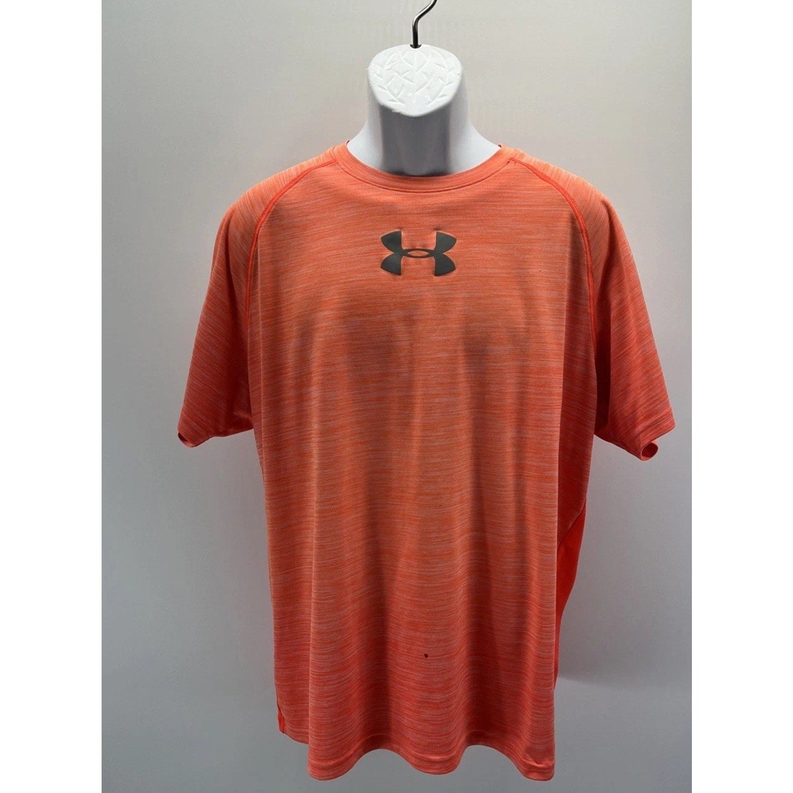 Under Armour Men's Fitted Heat Gear T Shirt Bright Tangerine Orange 2XL