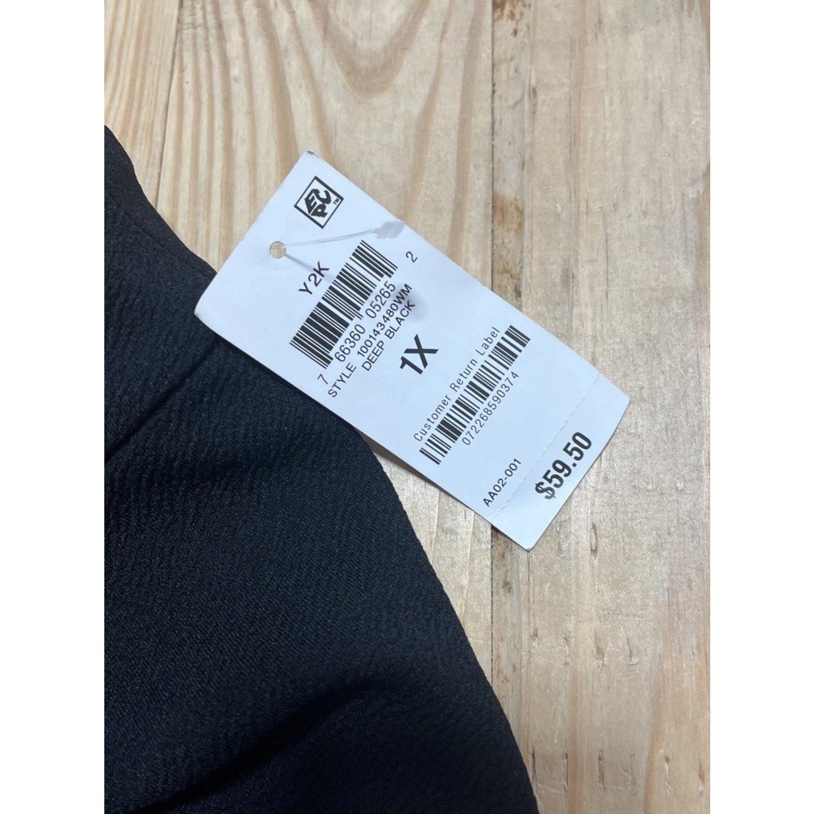 $60 Bar III Women's Black Trendy Faux-Wrap Skort Plus Size 1X
