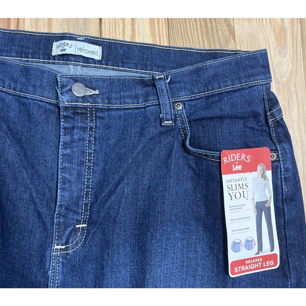 Lee Straight Jeans NEW Relaxed Fit Mid Rise Size 16 NWT Inseam Approx 30.5”