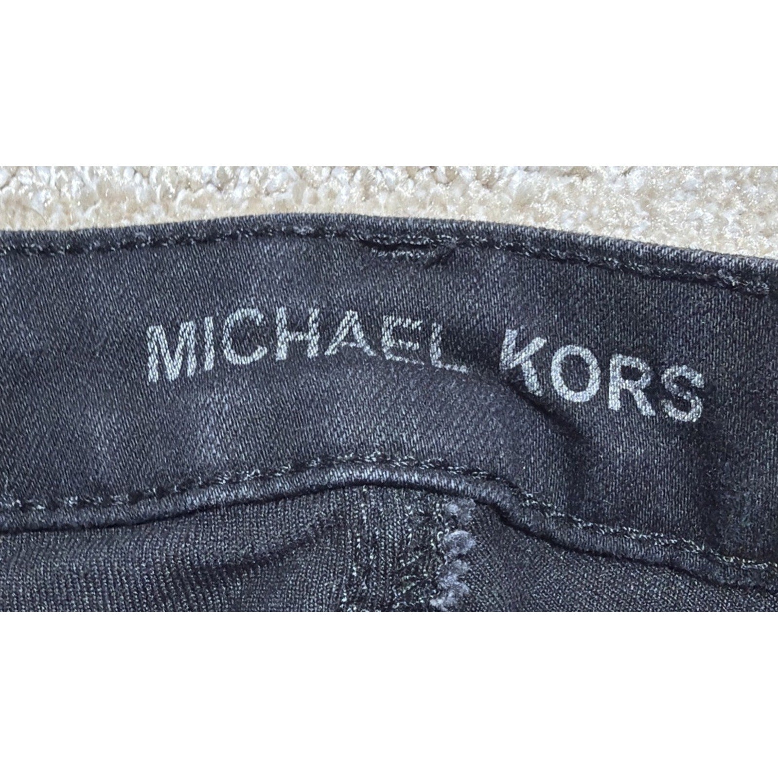 Michael Kors Izzy Skinny Black Mid Rise Stretch Jeans Size 6