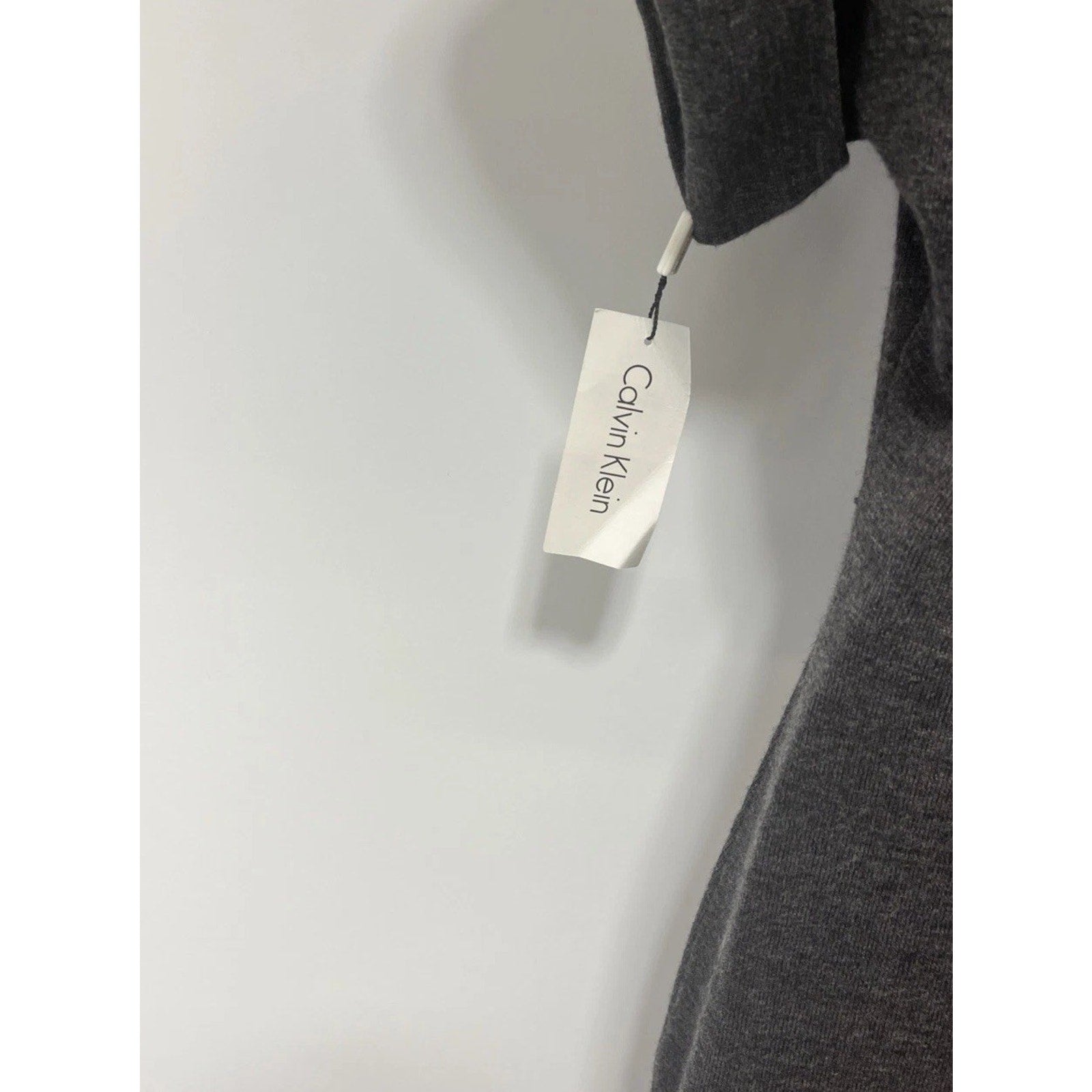 Calvin Klein Gray Merino Wool Blend Short Sleeve Sweater Dress Size S NWT