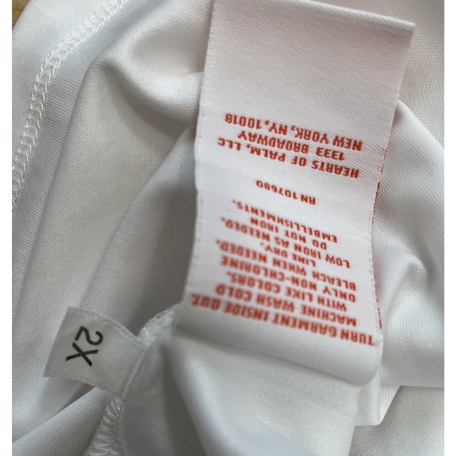 Hearts of Palm White Sleeveless Athletic Tank Size 2X