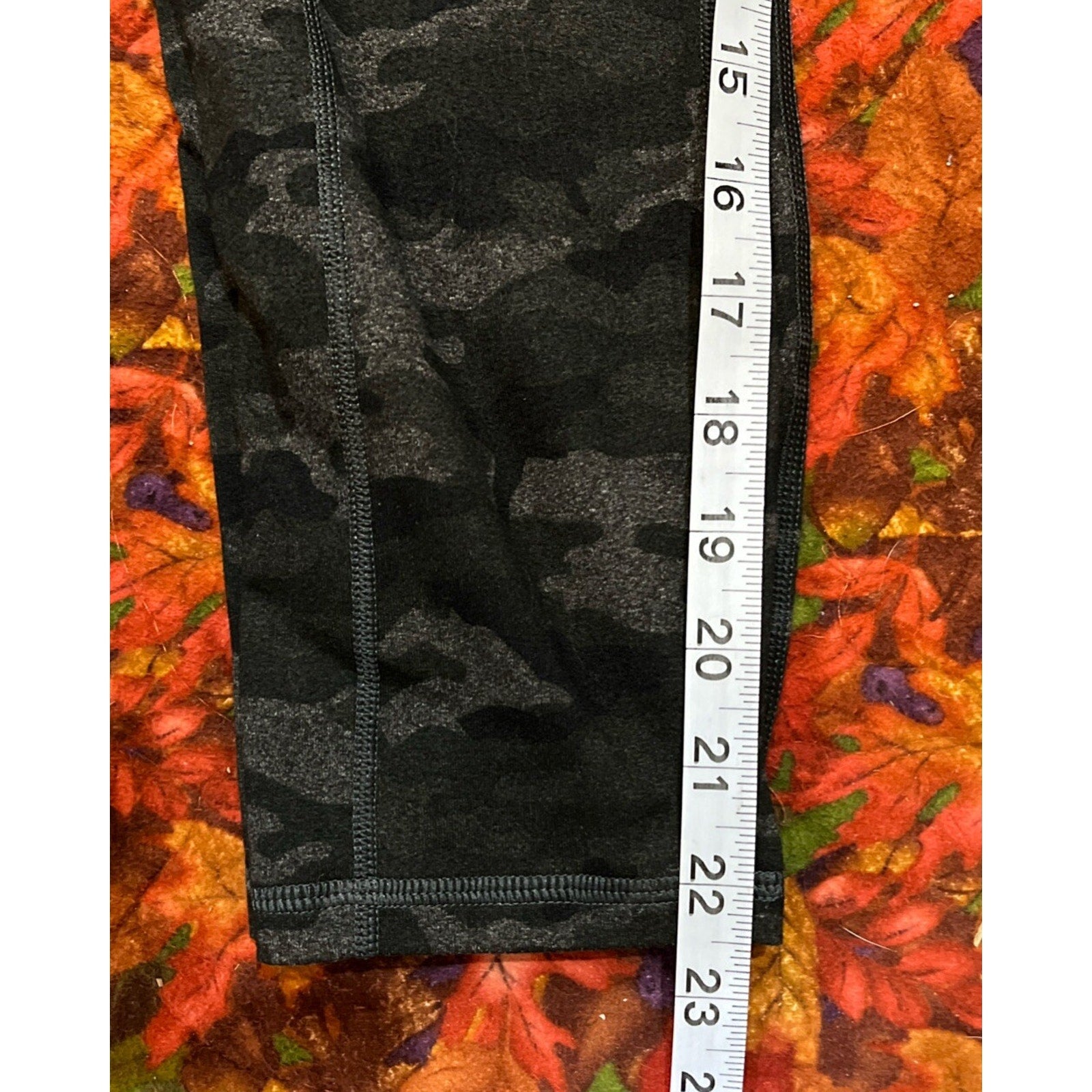 Fabletics Leggings Womens Small Gray Black Camo Power Hold Yoga Pant Athleisure