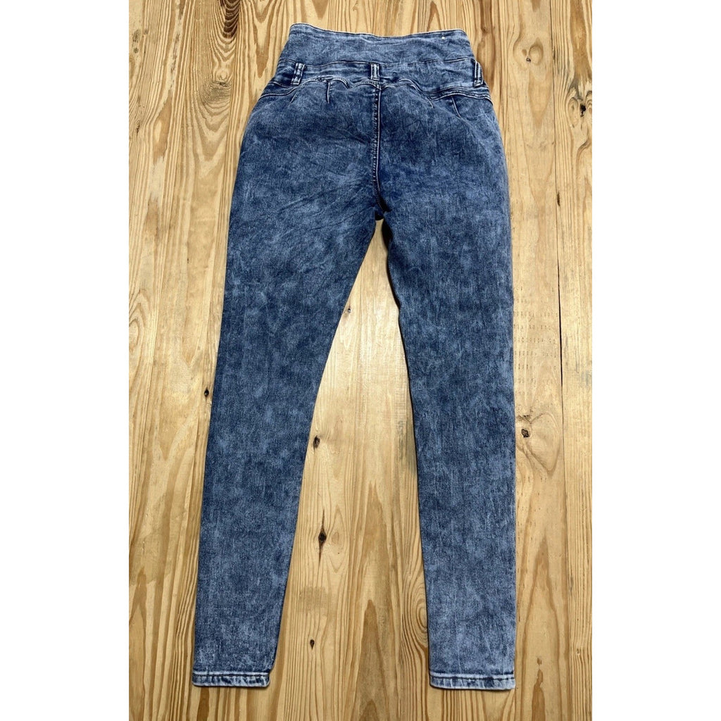 Love You Blue Acid Wash Jeans Size 7/8 Pockets Stretch 27x30