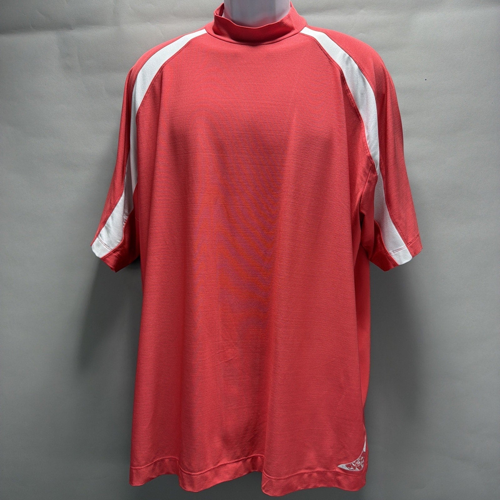 Vtg NIKE GOLF FIT DRY TENNIS SHIRT RUNNING XL STRETCH MOCK NECK 256503