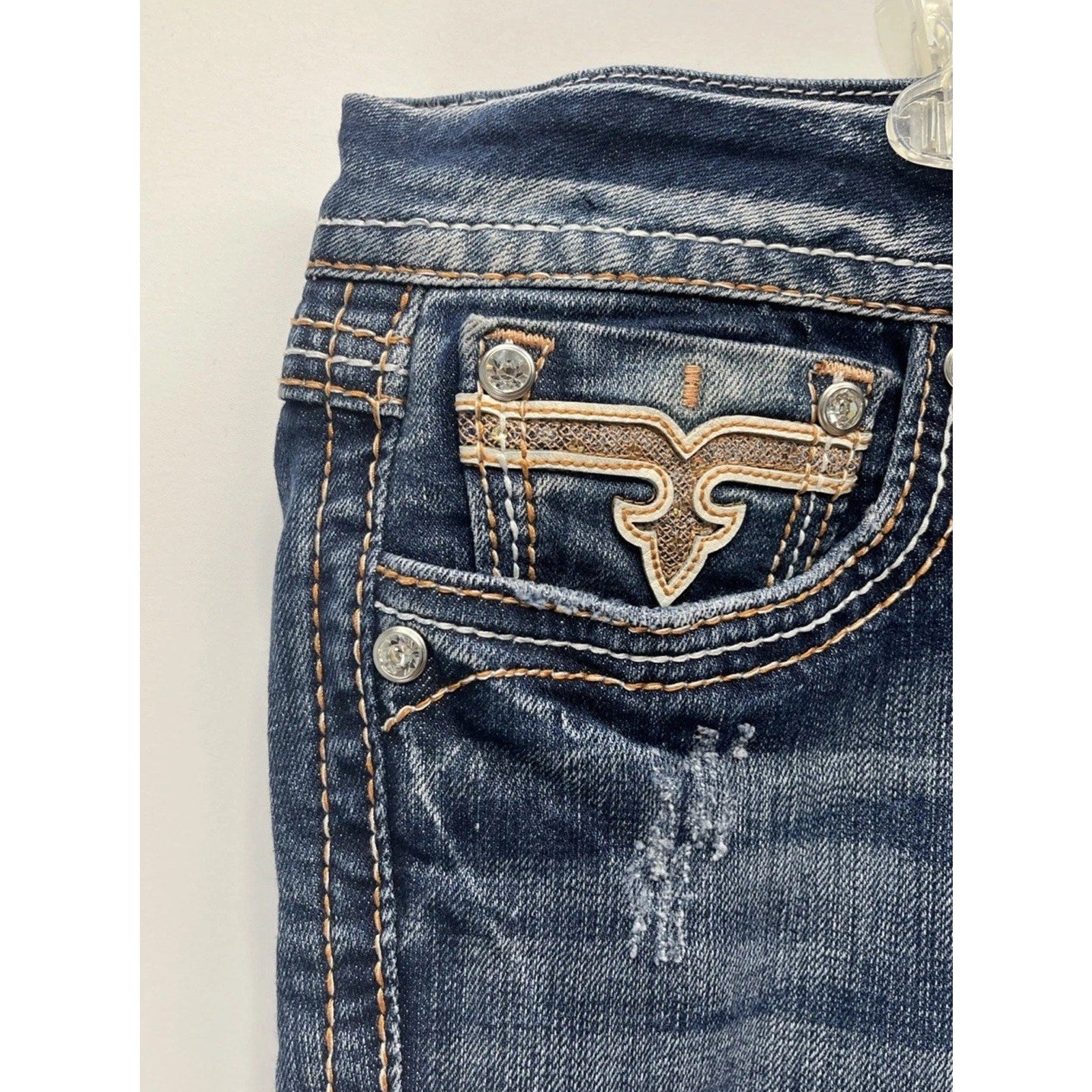 Rock Revival Ligeia Easy Crop Denim Jeans Size 32