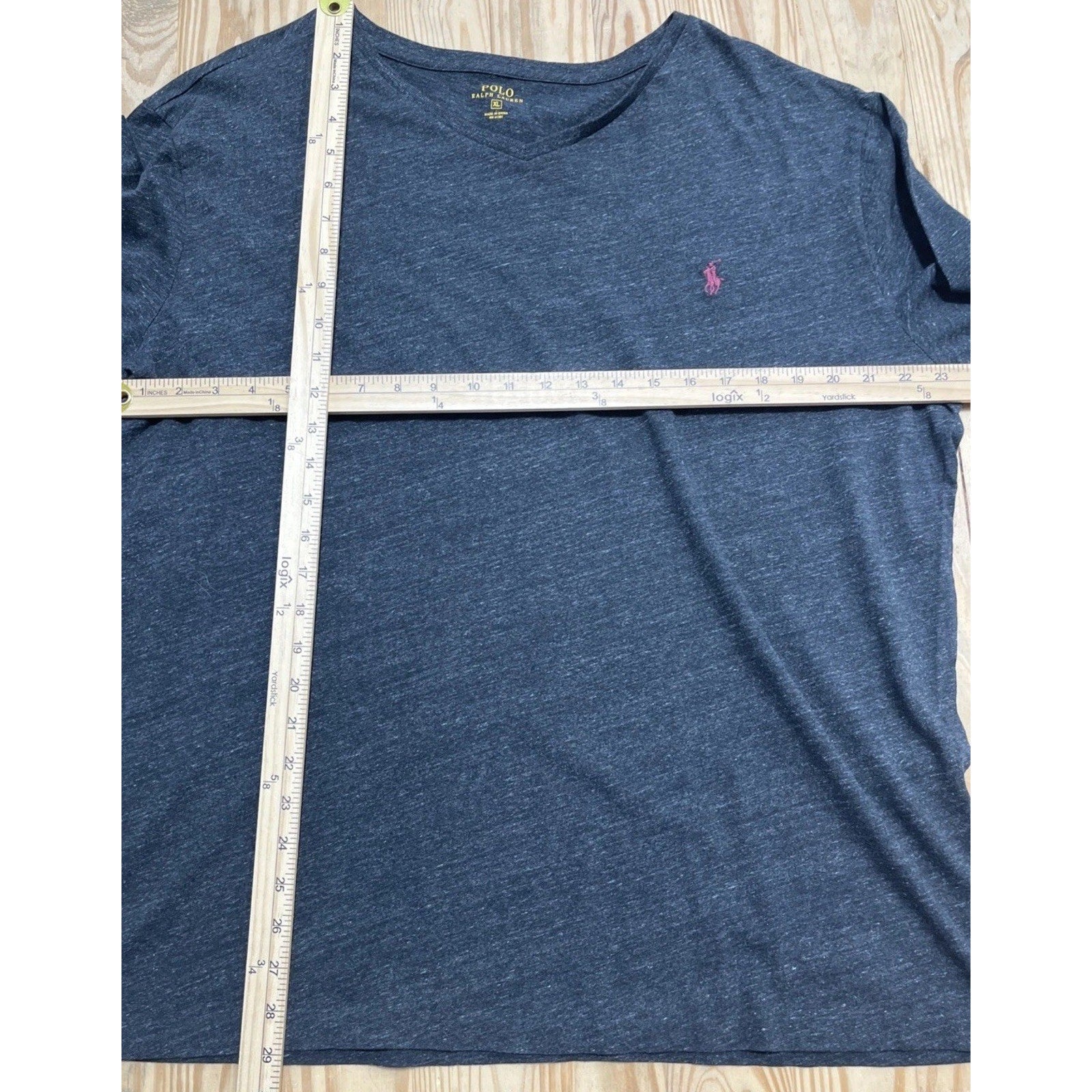 Polo Ralph Lauren Mens XL Gray Long Sleeve Shirt Crew Neck 100% Cotton