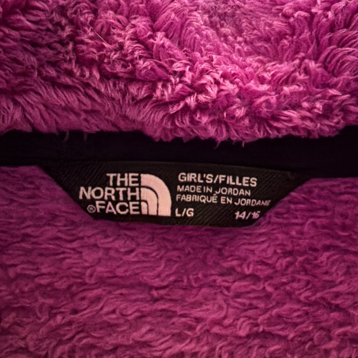 THE NORTH FACE GIRLS LARGE 14-16 OSOLITA FULL ZIP JACKET SWEET VIOLET