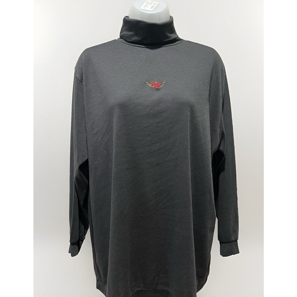 Vintage 80s 90s Black Lauren Brooke Sweatshirt Women’s Size 24W Embroidered
