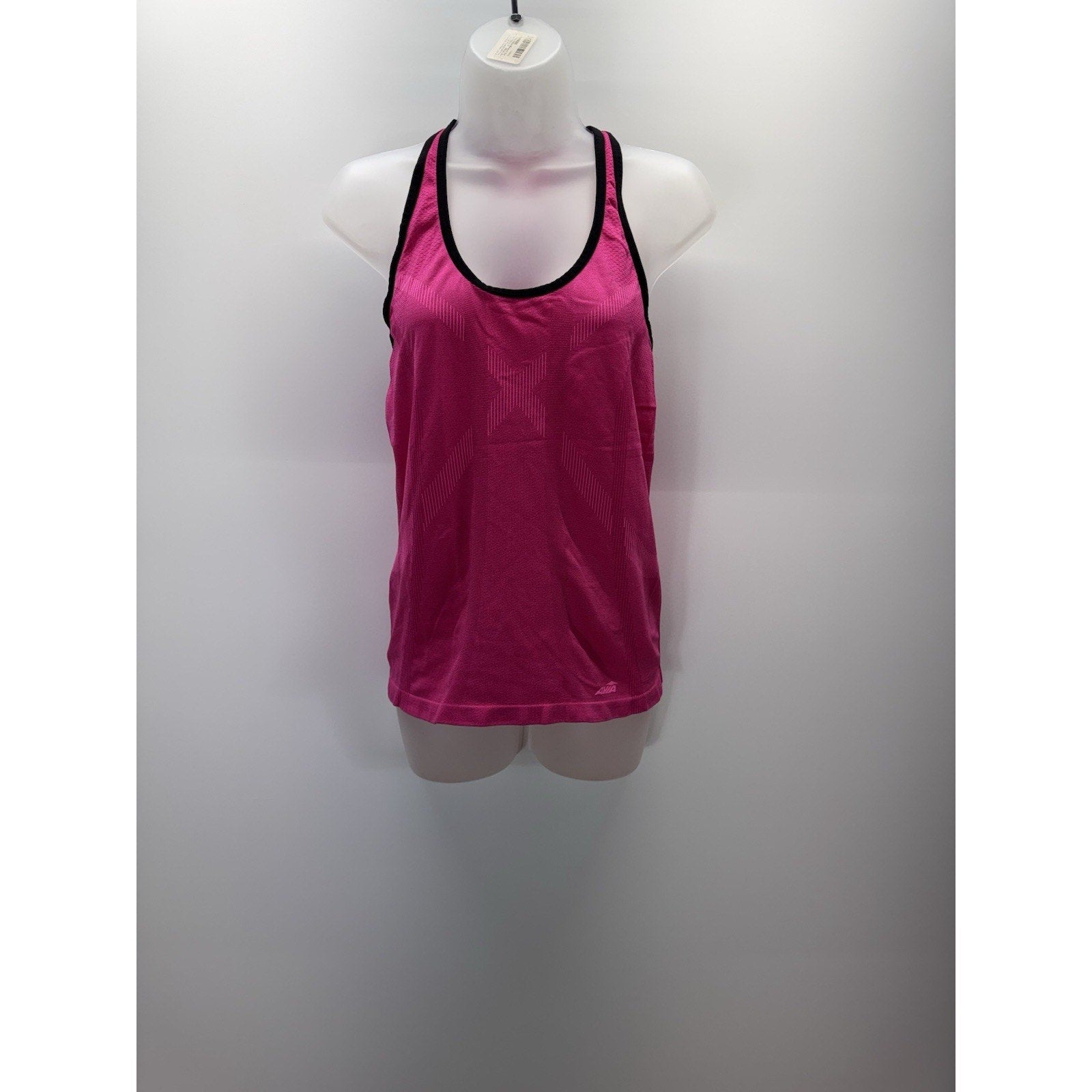 Avia Women's Black and Hot Pink Athletic Workout Gym Tank Top Size Medium