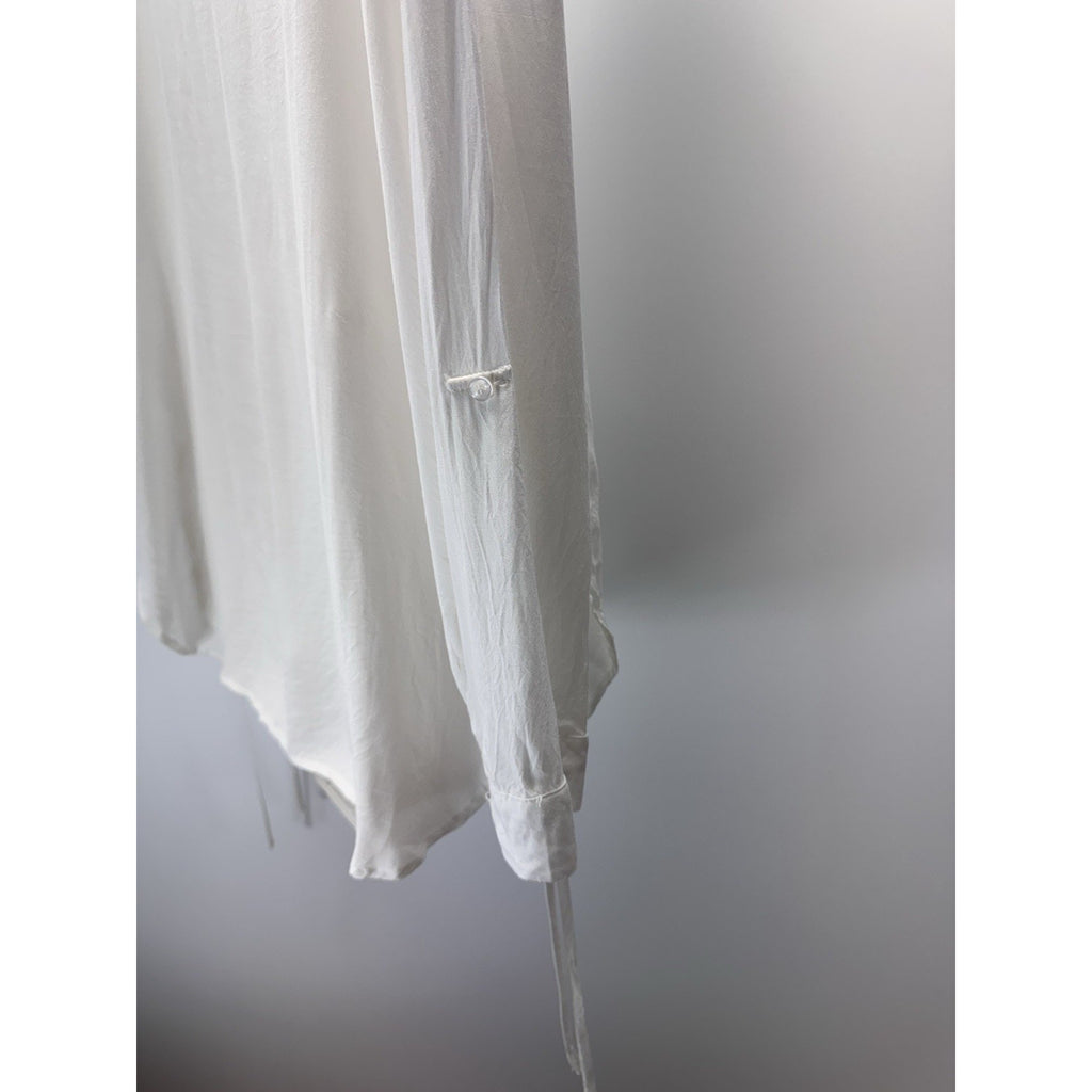 UMGEE USA White Side Laced Sz M Button Up Tunic Shirt