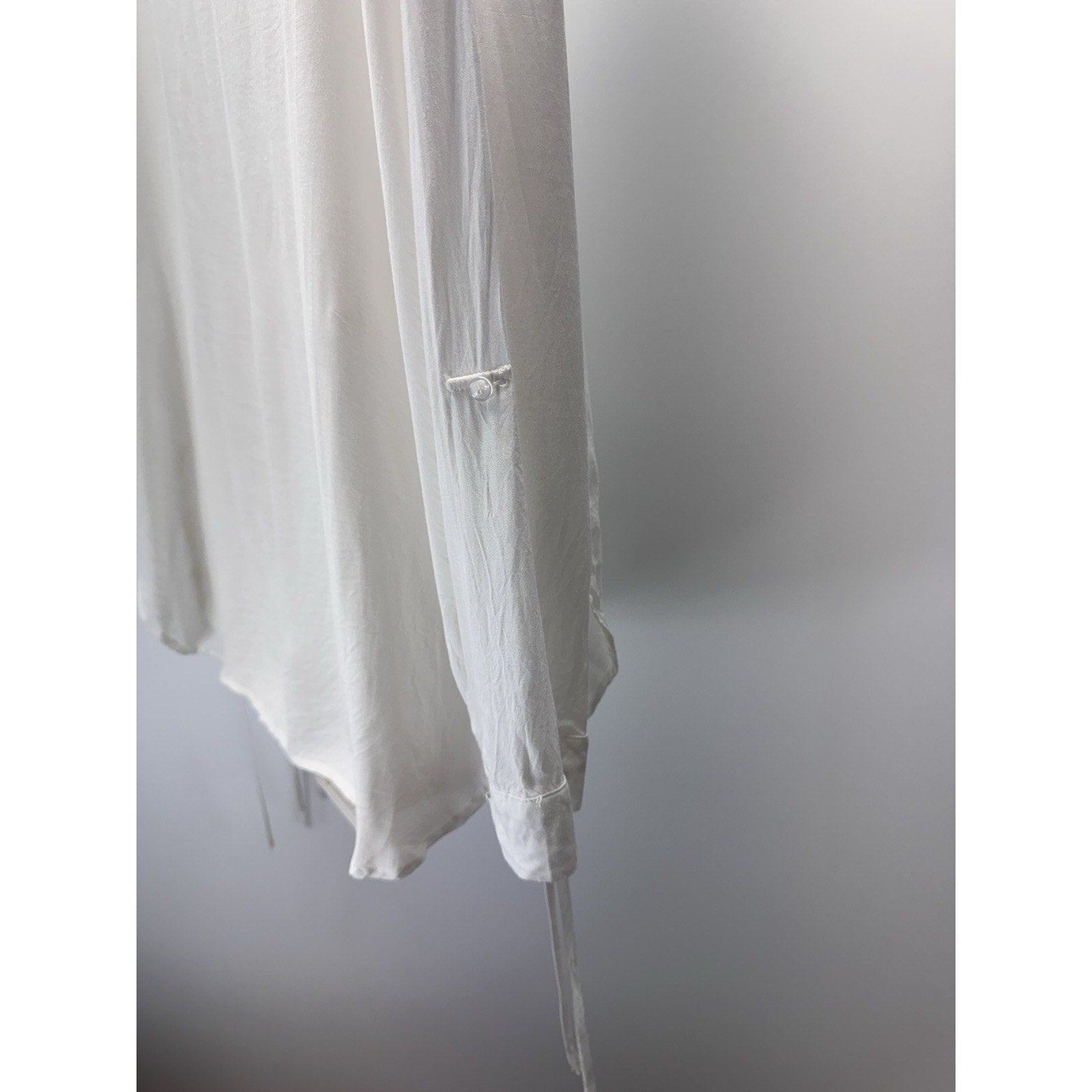 UMGEE USA White Side Laced Sz M Button Up Tunic Shirt