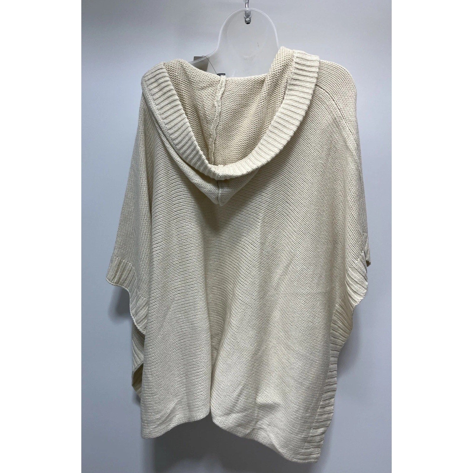 ALYA Hooded Chunky Pullover Poncho Lace-Up Front Women’s Size Small/Medium NWT