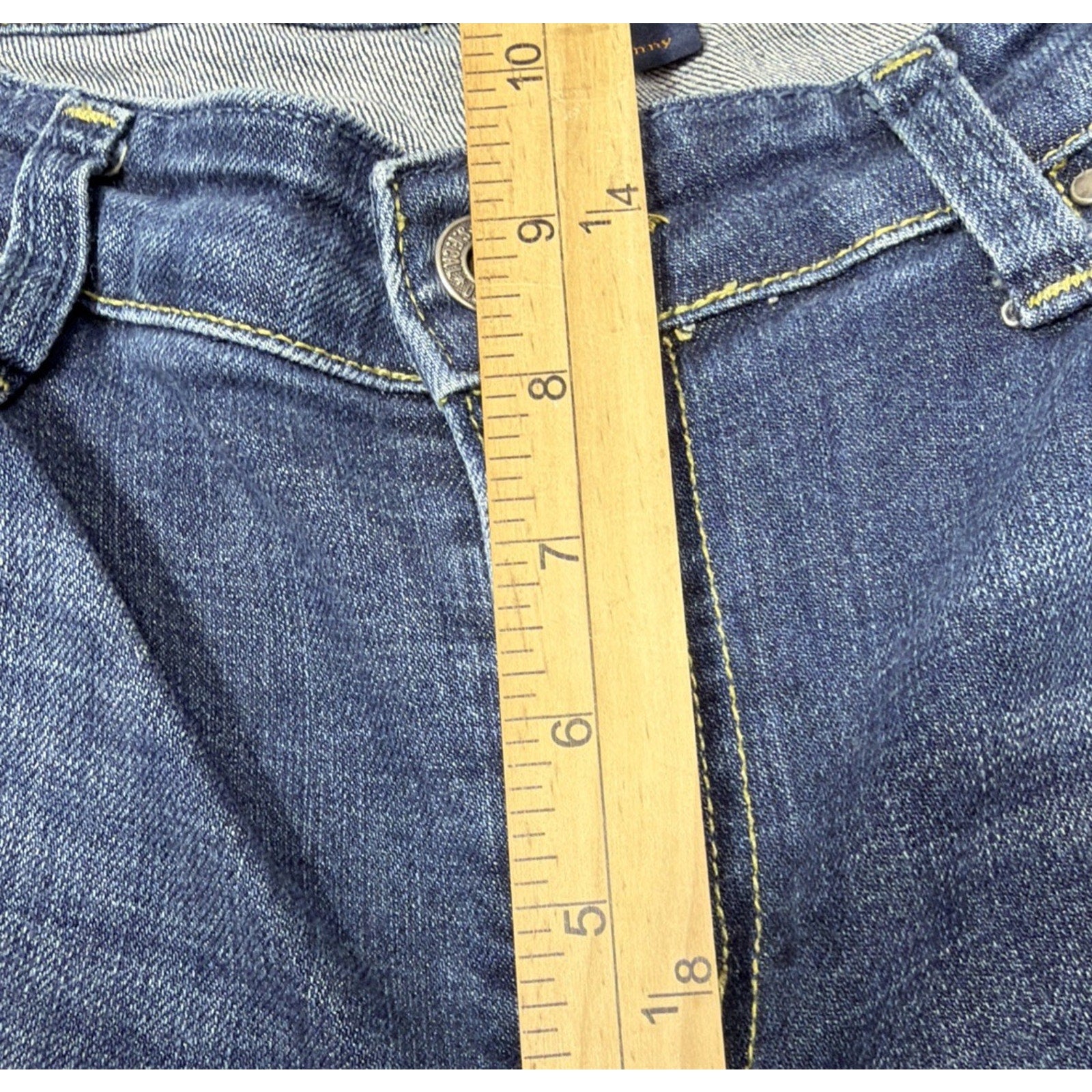 Levis The Original Mid Rise Skinny Jeans Womens 10M Blue Dark Wash Stretch Denim