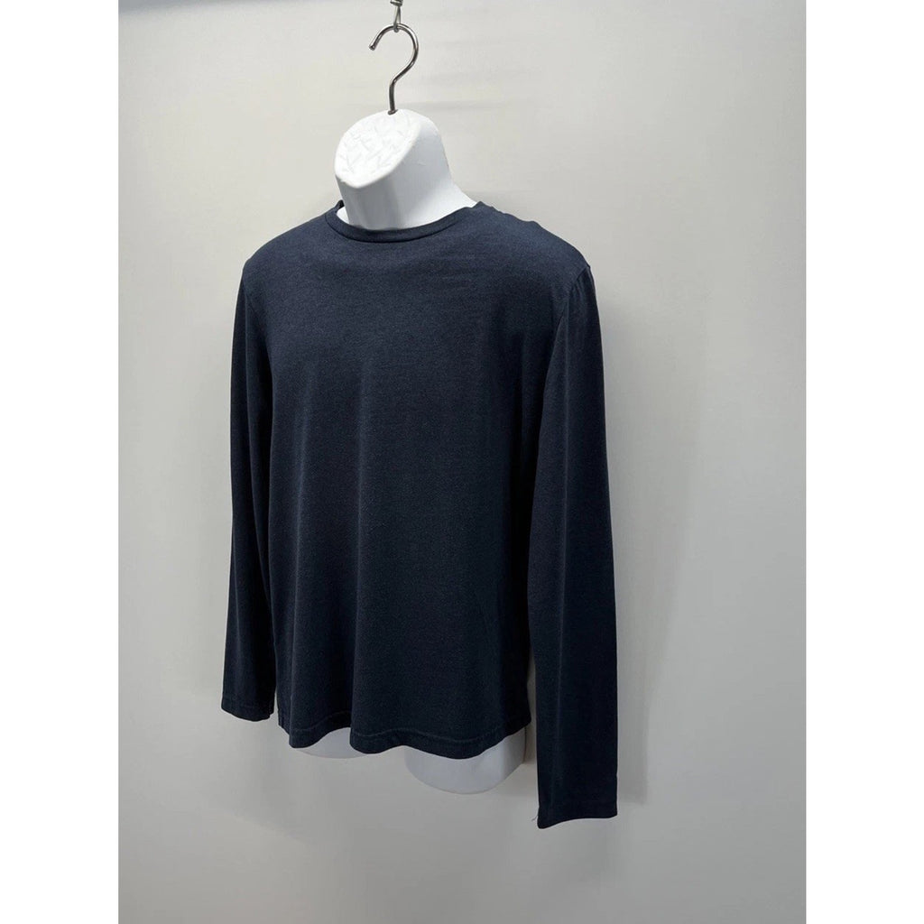 Athletic Works Men's Blue Heather Active Long Sleeve Tri Blend Tee M