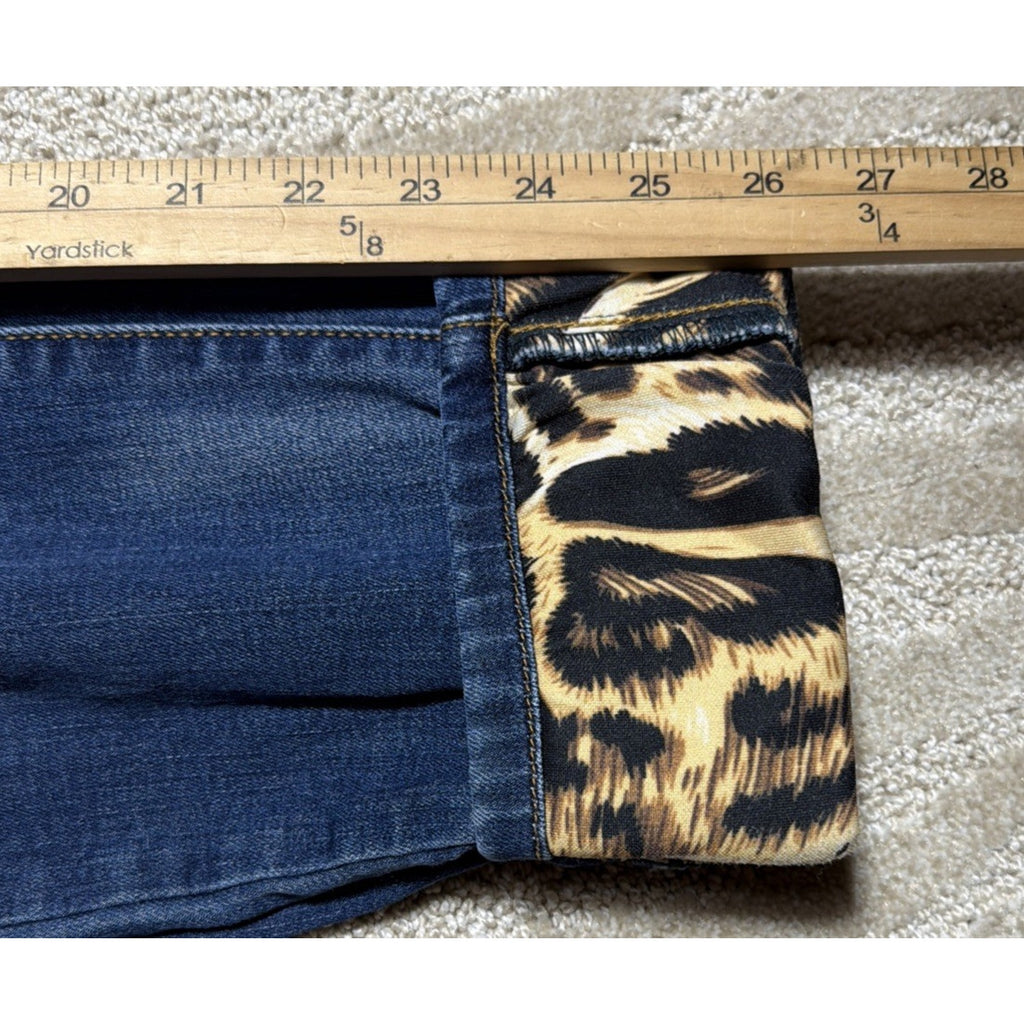 Kancan Jeans Women's Vienna Leopard Skinny Ankle Cut 31709 Size 13/30
