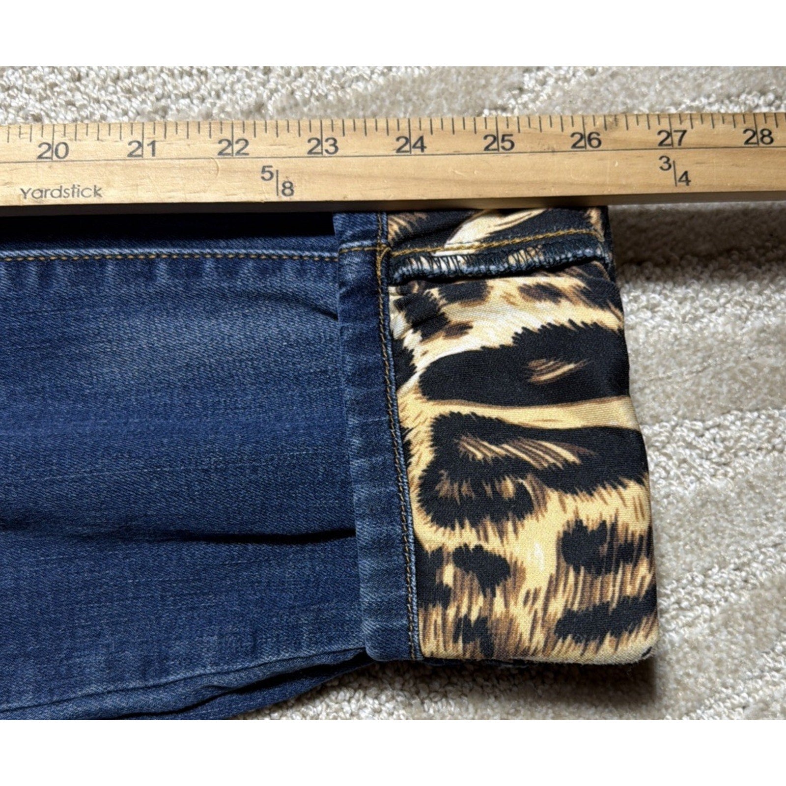 Kancan Jeans Women's Vienna Leopard Skinny Ankle Cut 31709 Size 13/30