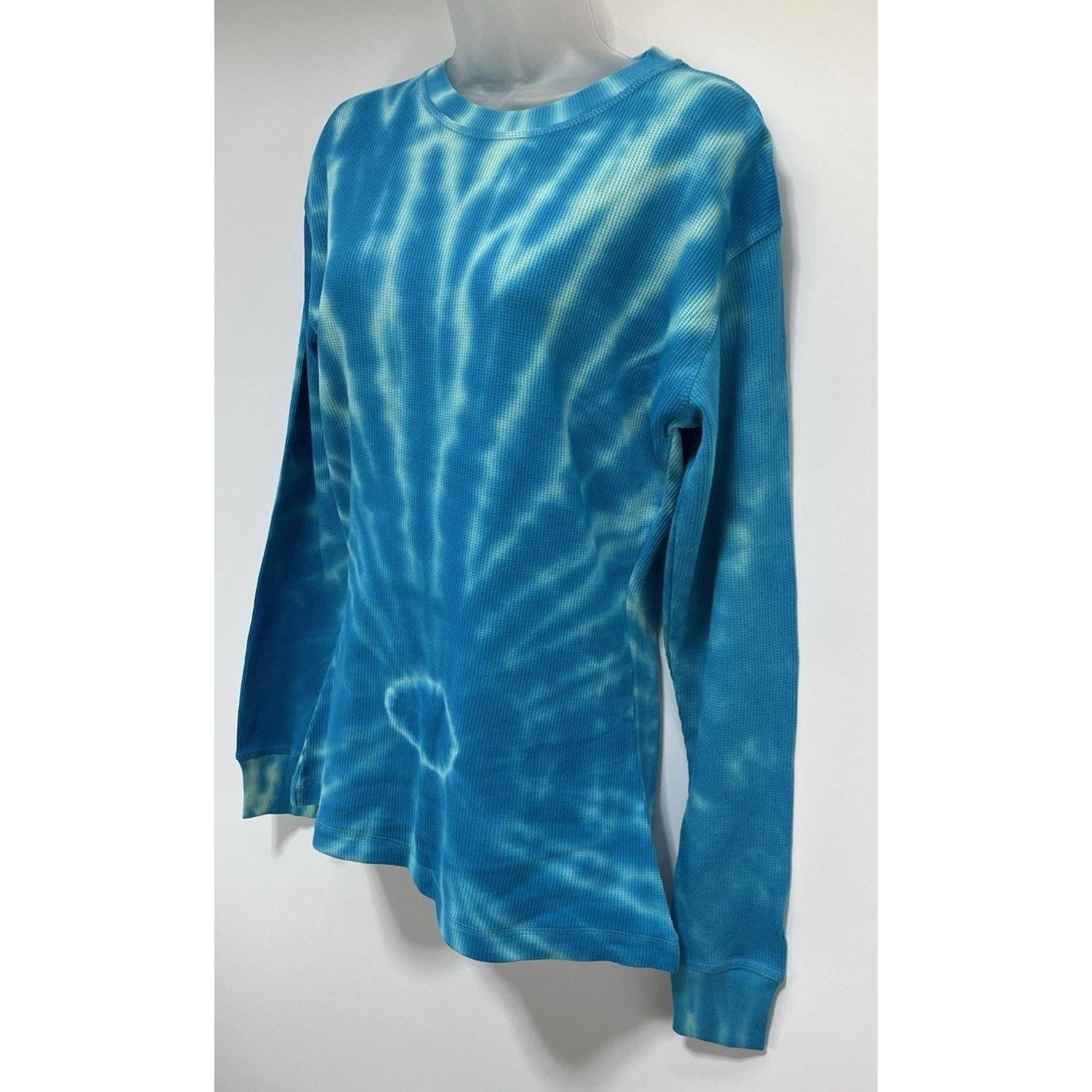 Great Smoky Mountains Womens XL Tye DYe Long Sleeve Tshirt Top Blue