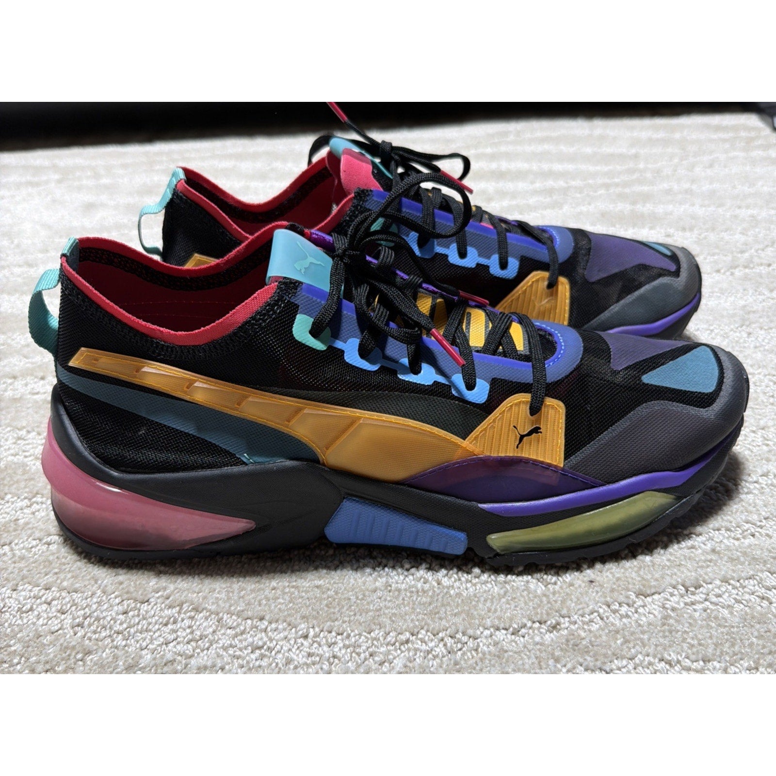 Puma LQDCell Optic Sheer Running Shoes Black & Multicolor Mens Sz 10.5/192560-06