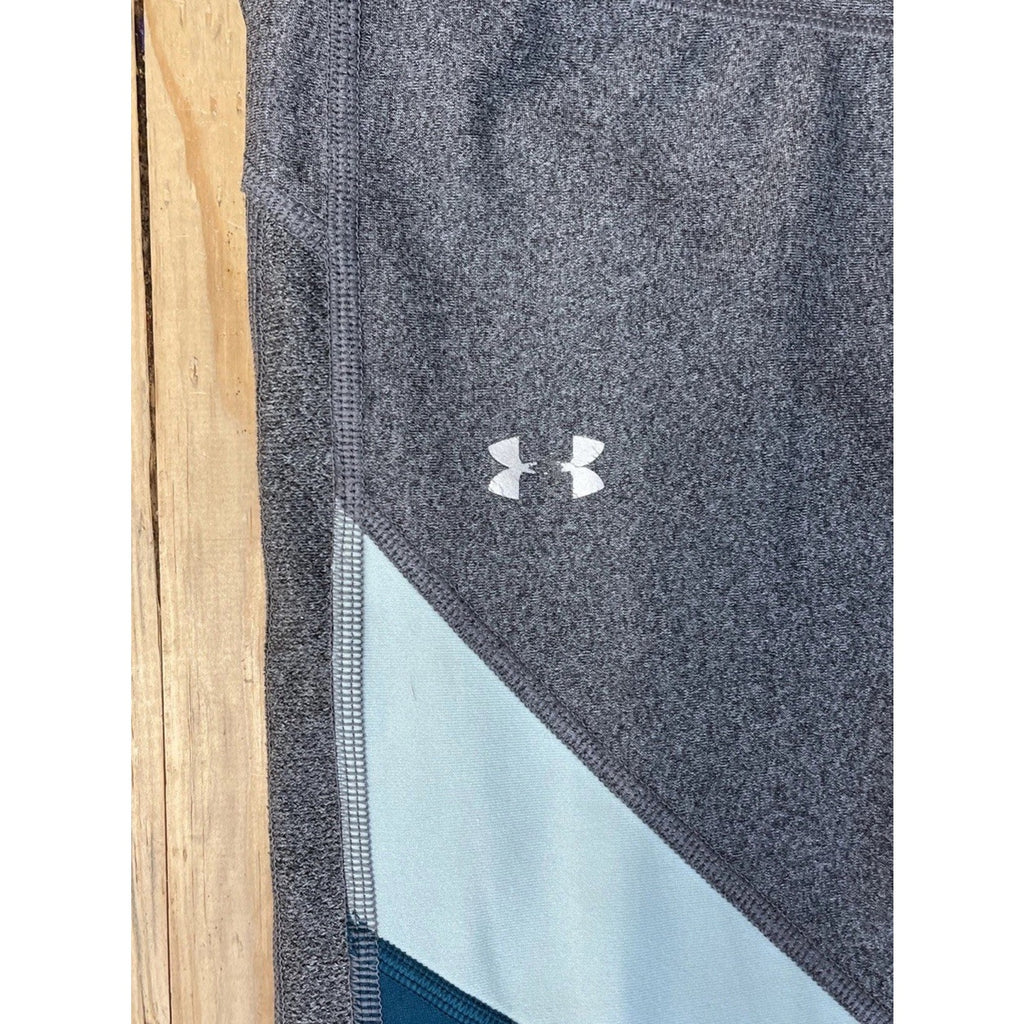 Under armour Women's HeatGear Color Blocked Compression Ankle Crop , Gray Size L