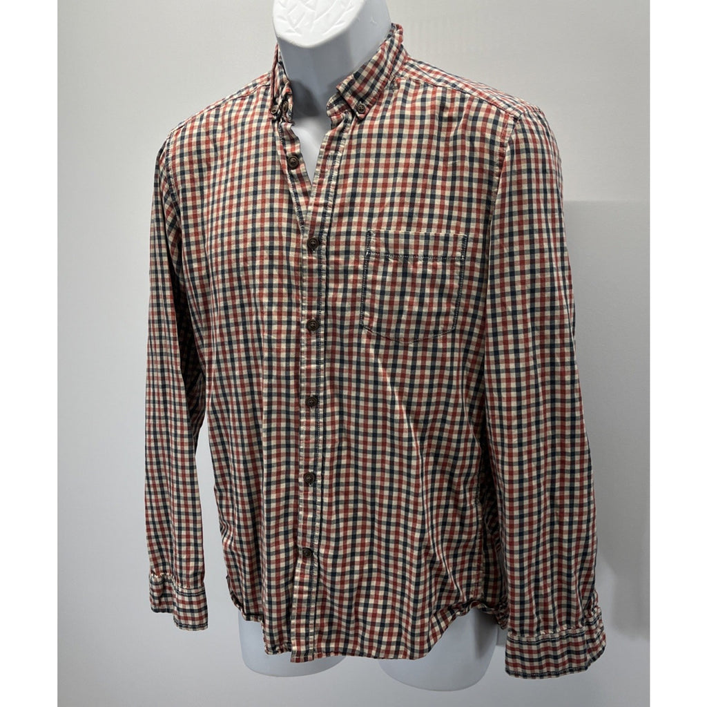 H&M Label of Graded Goods Fitted Oxford Plaid Dress Shirt S