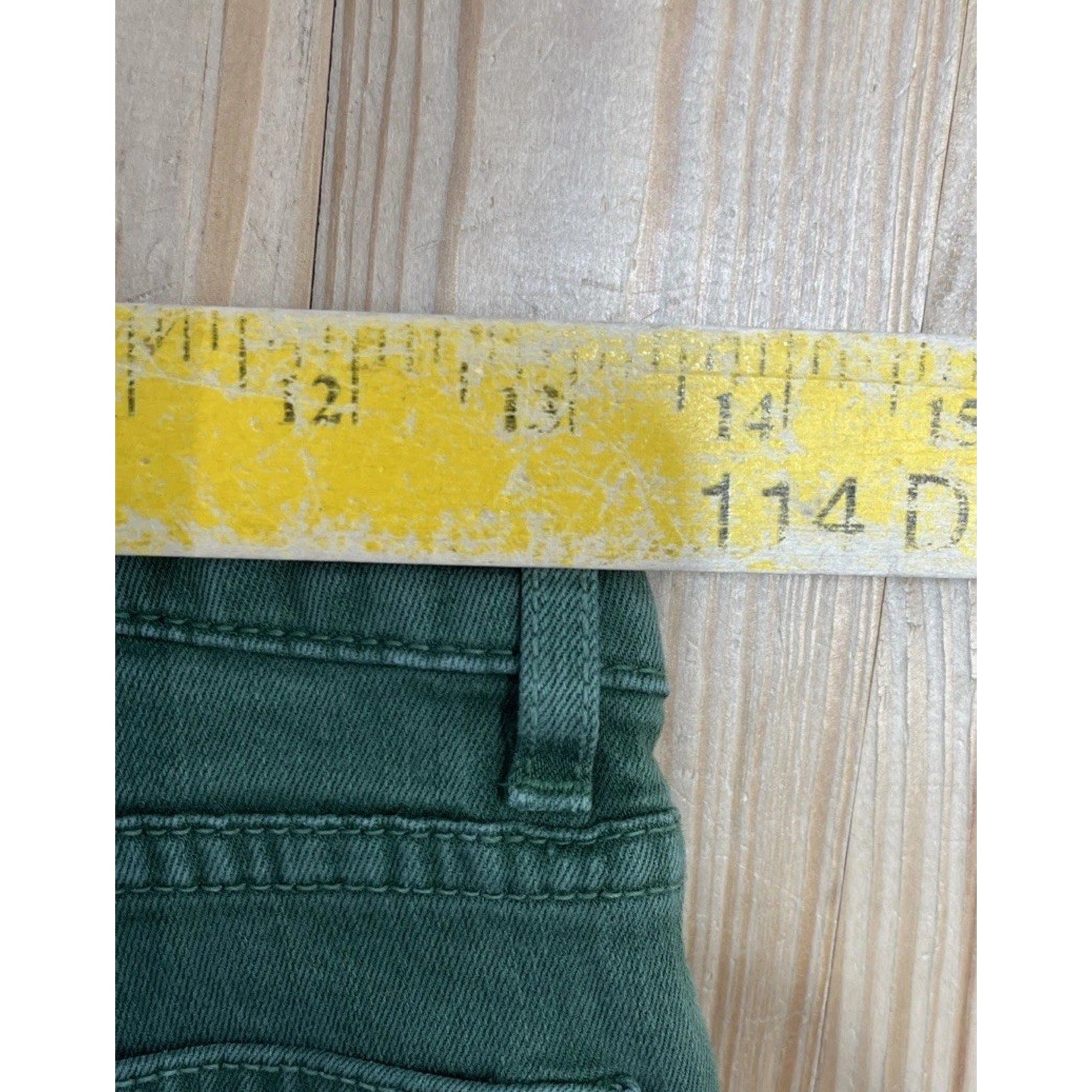 RICH AND SKINNY WOMENS EMERALD GREEN PANTS SIZE 27 Made In USA