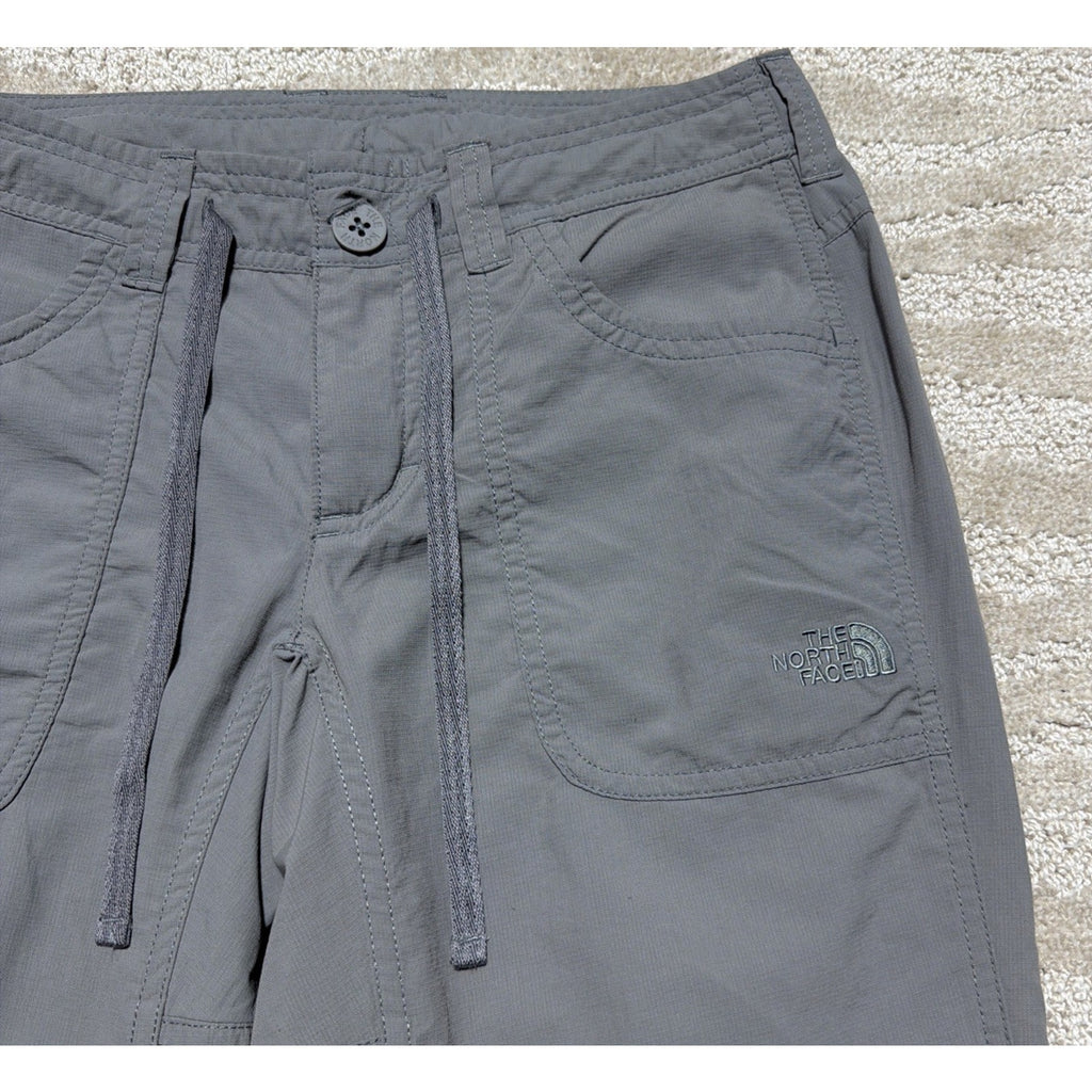 The North Face Pants Womens 28x30 Gray Nylon Roll Up Hiking Stow Pocket Ripstop