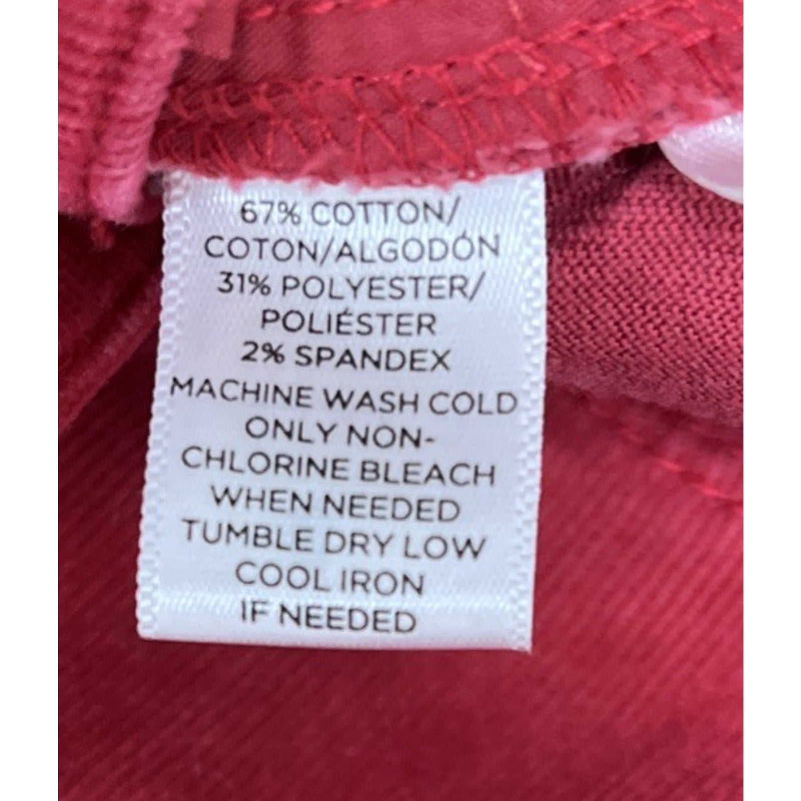 Loft Womens Corduroy Pants Corduroy 27/4 Curvy Boot Cut Trousers Red