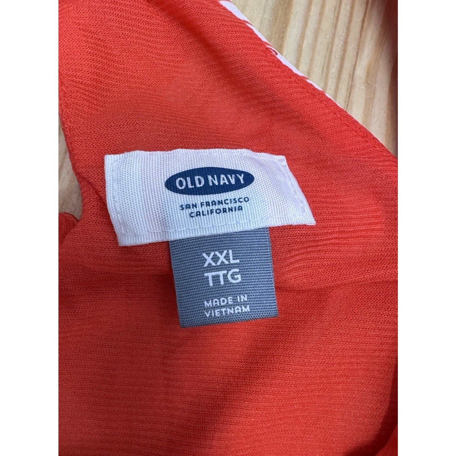 Old Navy Womens Lined Halter Dress Twist Back Orange White Tropical Floral XXL