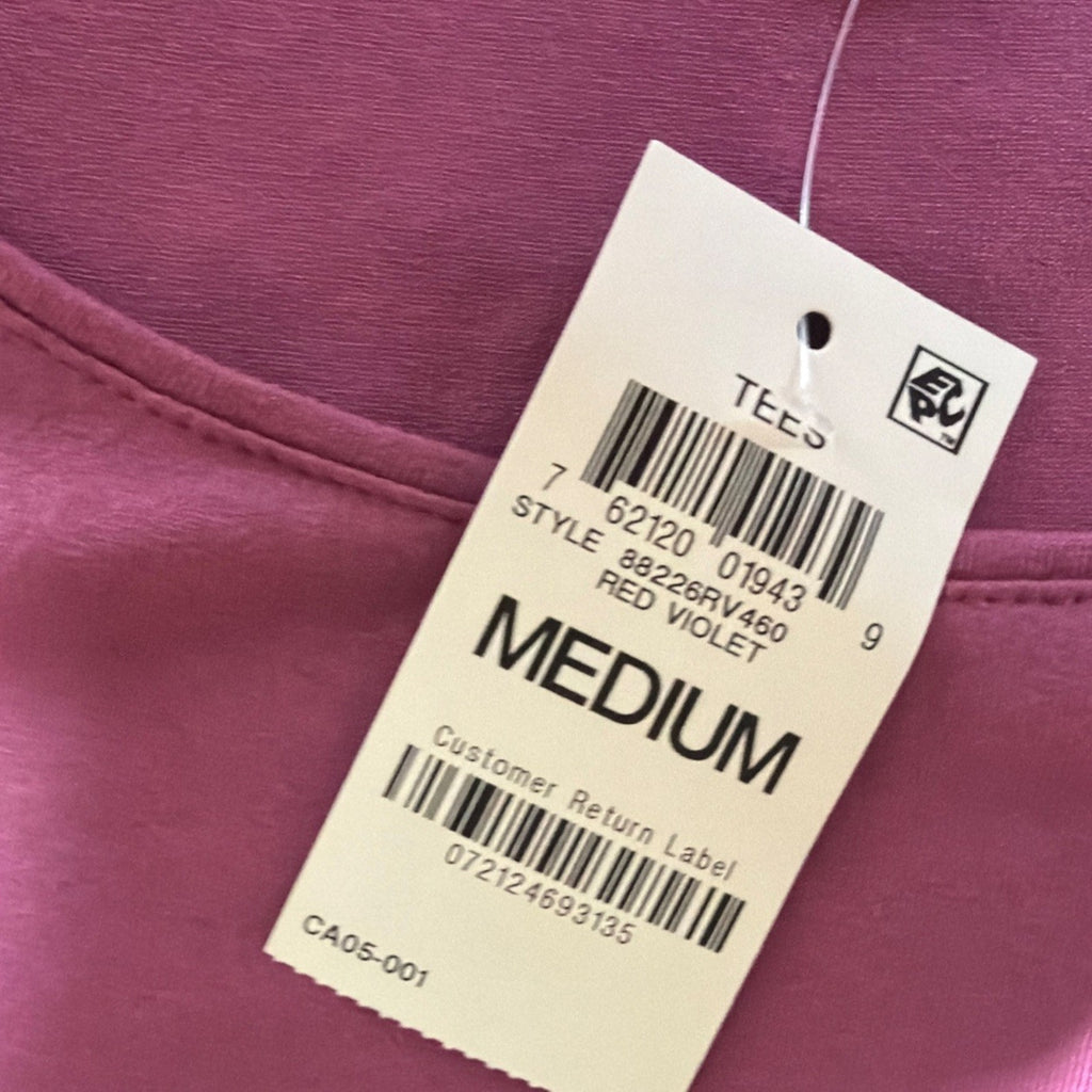 JM Collection NWT Tank Red Violet Size Med Rayon Super Stretch