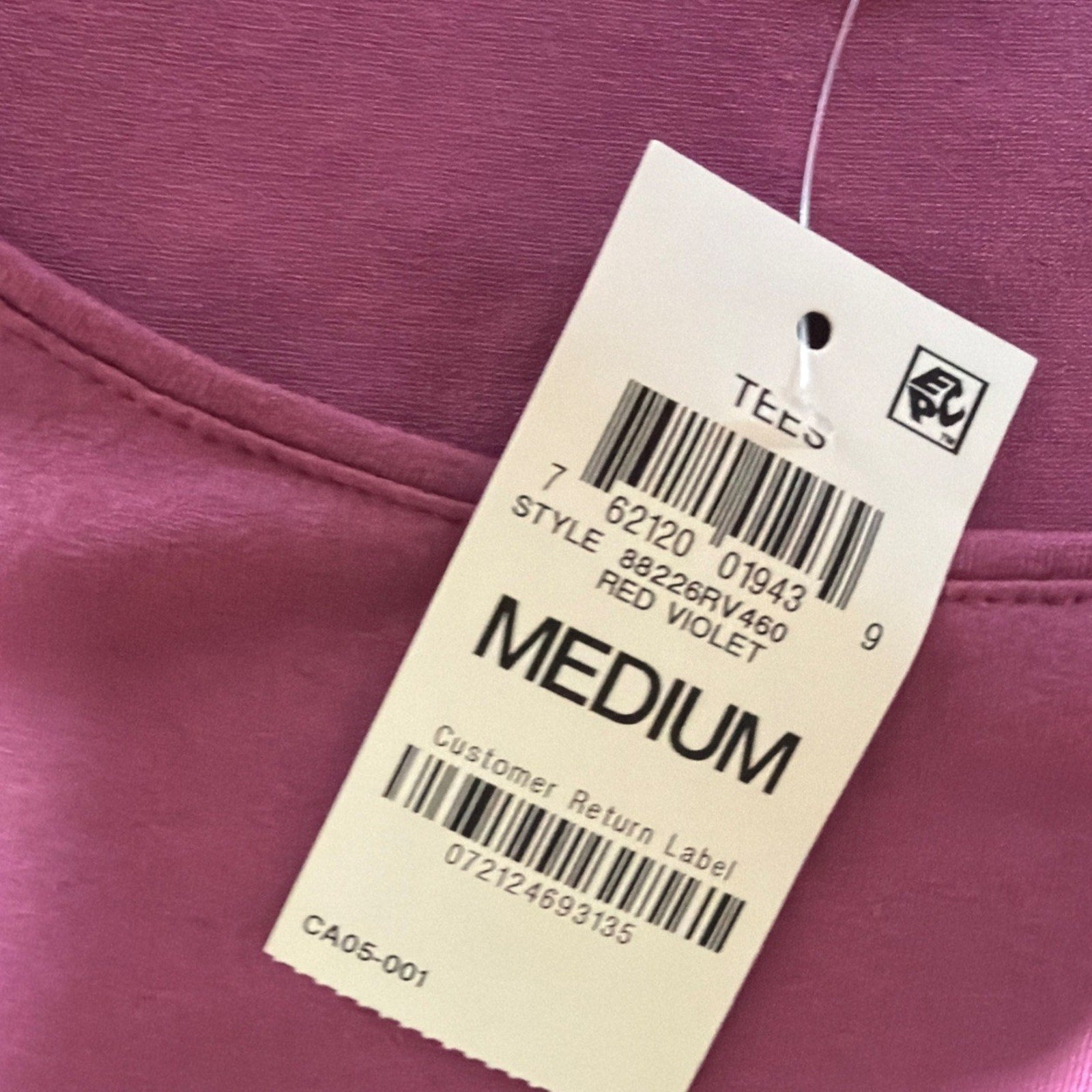 JM Collection NWT Tank Red Violet Size Med Rayon Super Stretch