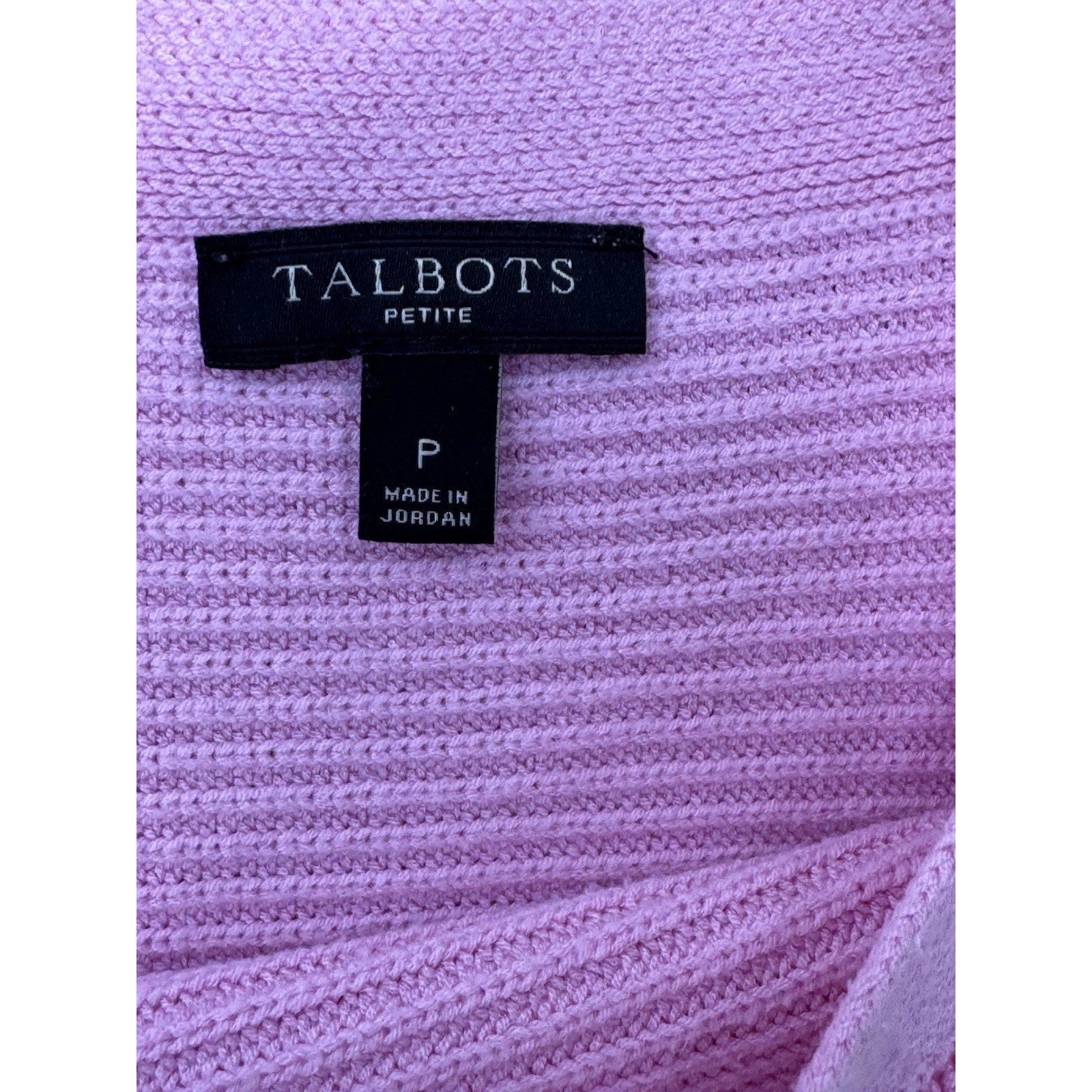 Talbots Light Pink Tunic Sweater Ribbed Knit Boat Neck Dolman Sleeve Women’s PS