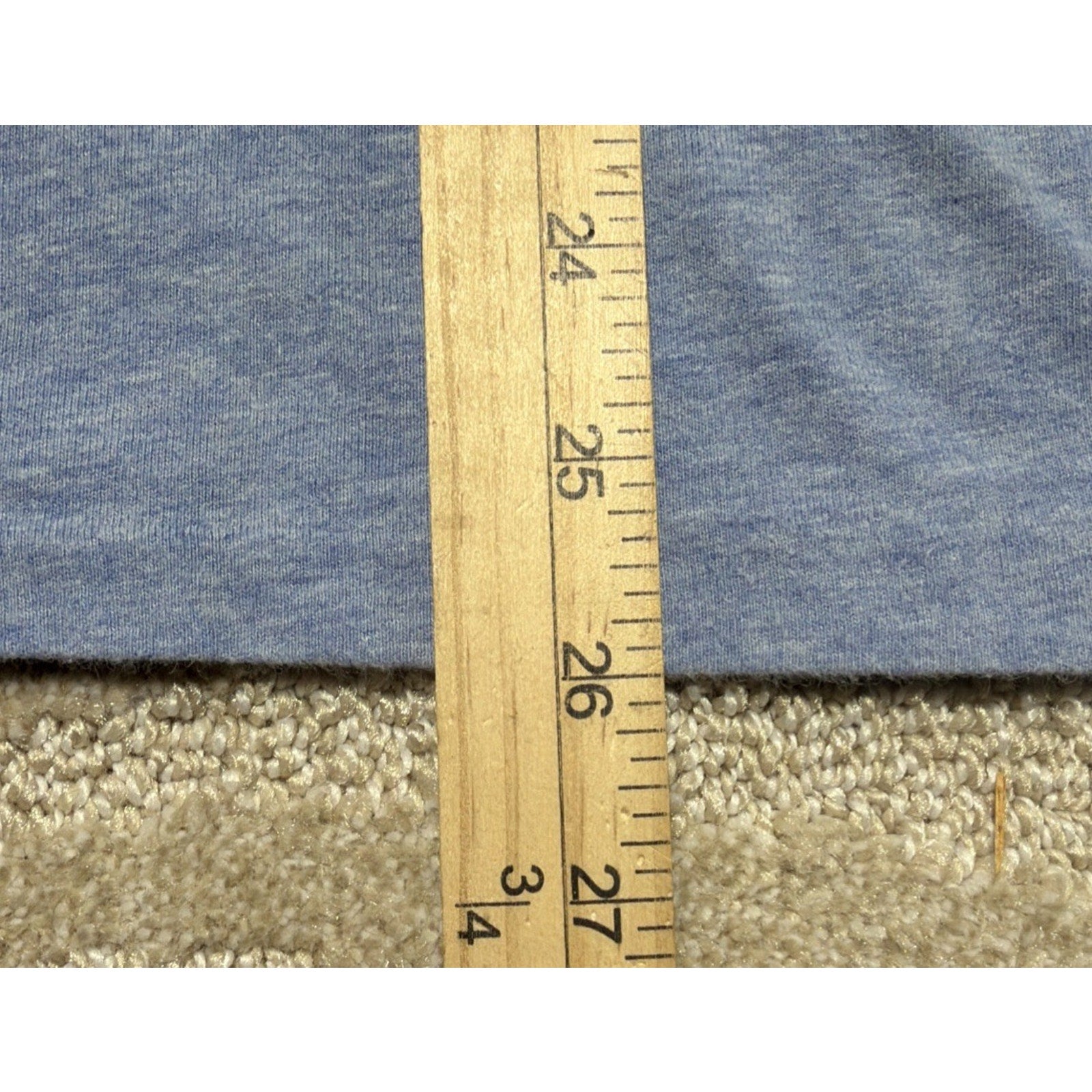 Polo Ralph Lauren Long Sleeve T-Shirt Heathered Blue Pony Logo Size Medium