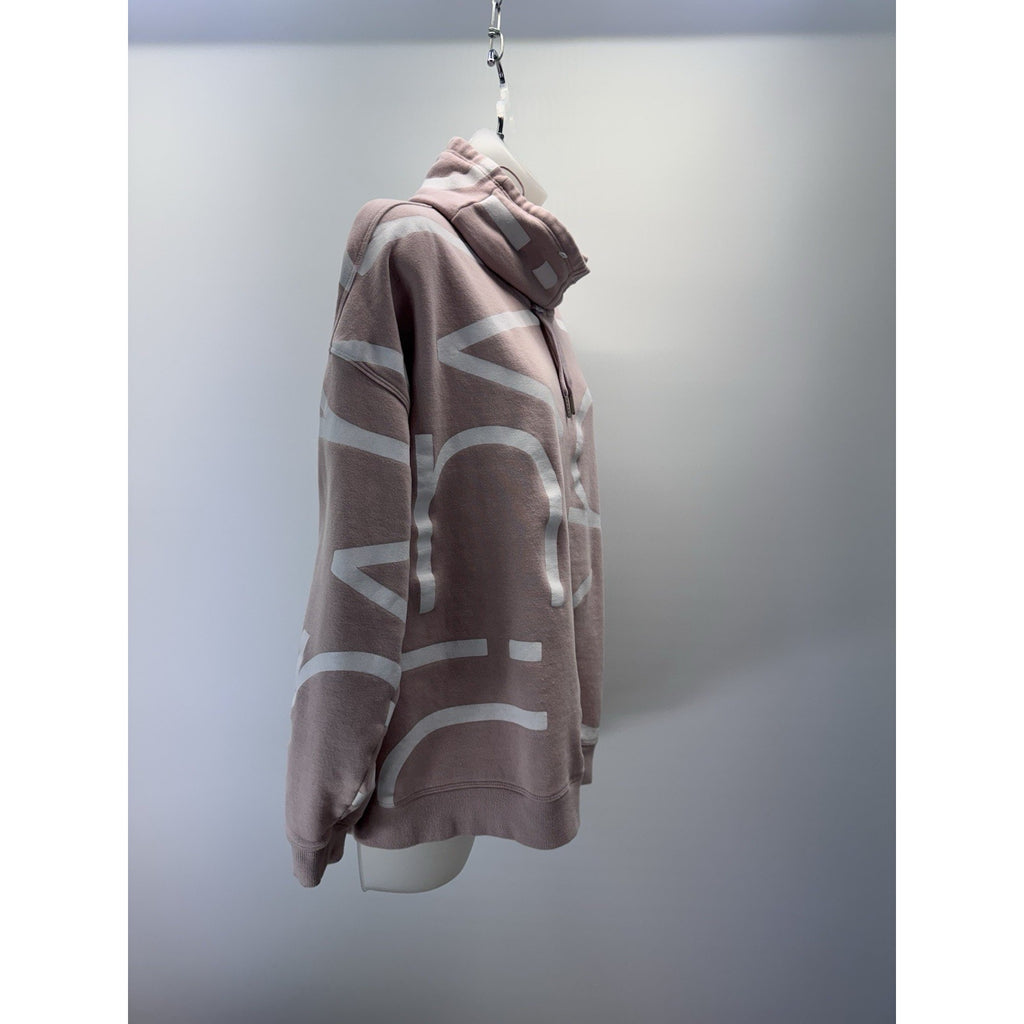 Calvin Klein Women’s 1X Light Pink Performance Sweatshirt Cowl Neck Pullover