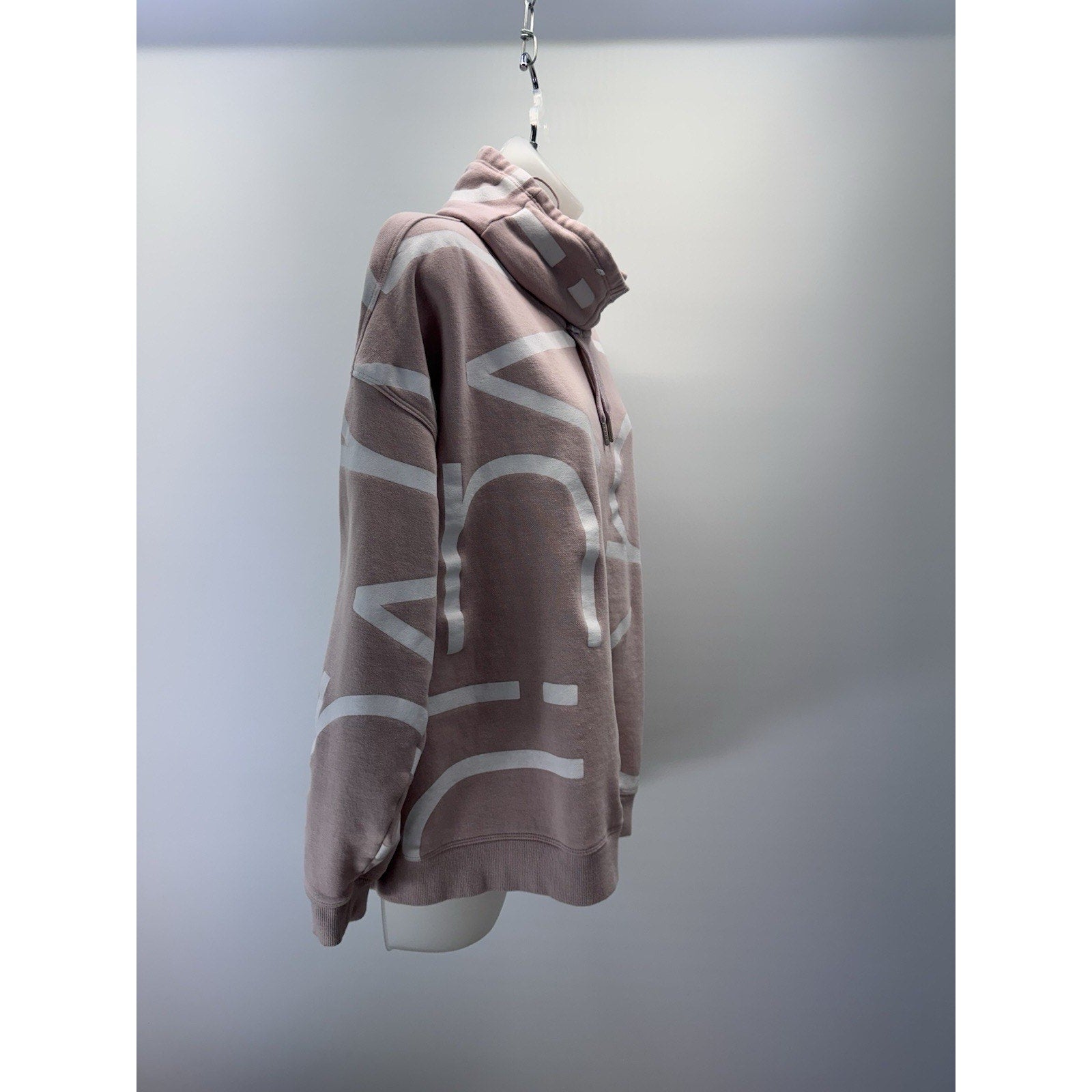 Calvin Klein Women’s 1X Light Pink Performance Sweatshirt Cowl Neck Pullover