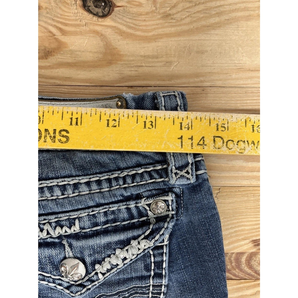 Rock Revival Elaina Skinny Size 26 Womens Designer Denim Blue Jeans 31" Inseam