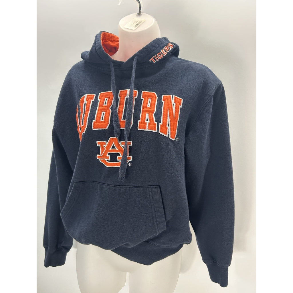 Stadium Hoodie Sweatshirt Auburn University Navy Blue Orange Size S