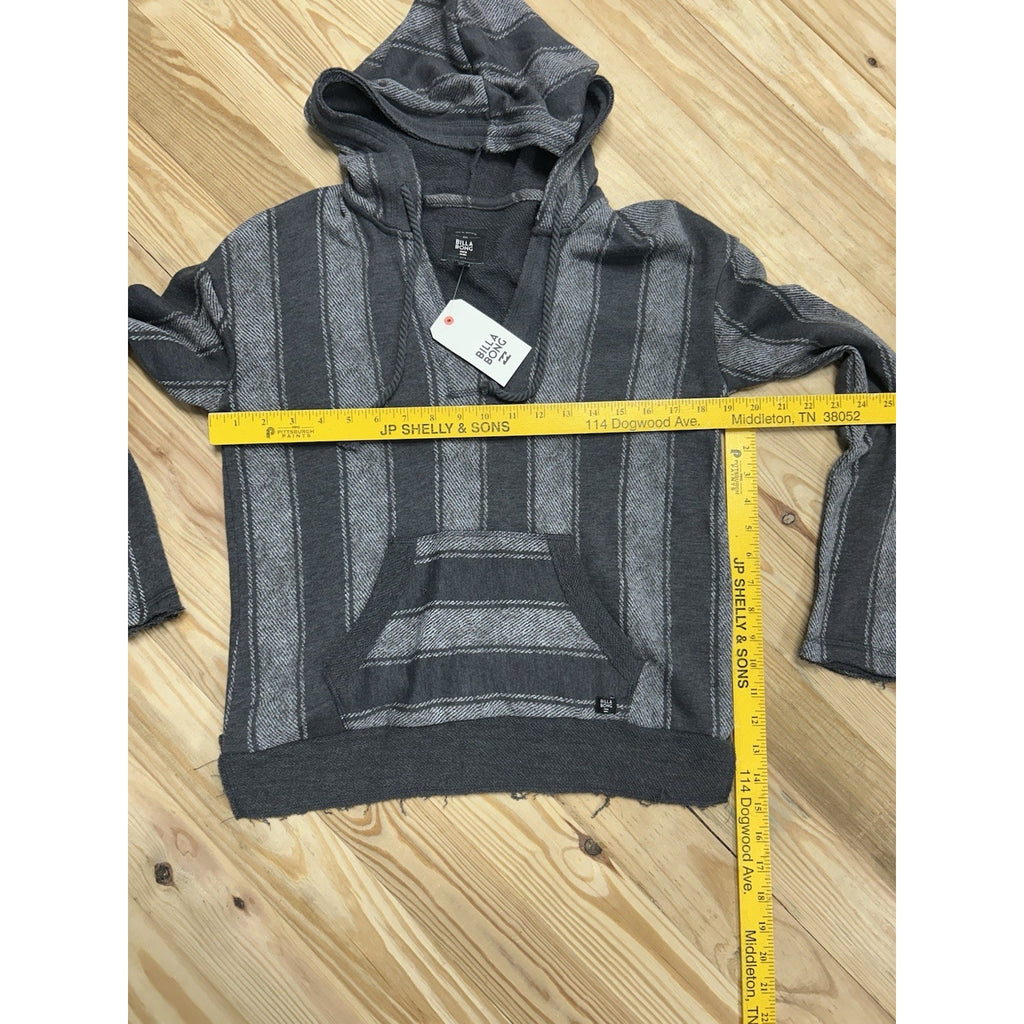 Billabong Hoodie Terry Pullover Grey Beach Stripe SP NWT