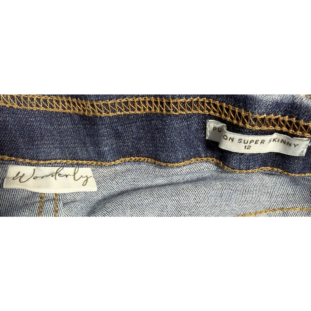 Wonderly Women’s 12 High-Rise Pull-On Super Skinny Jeans Stretch Blue