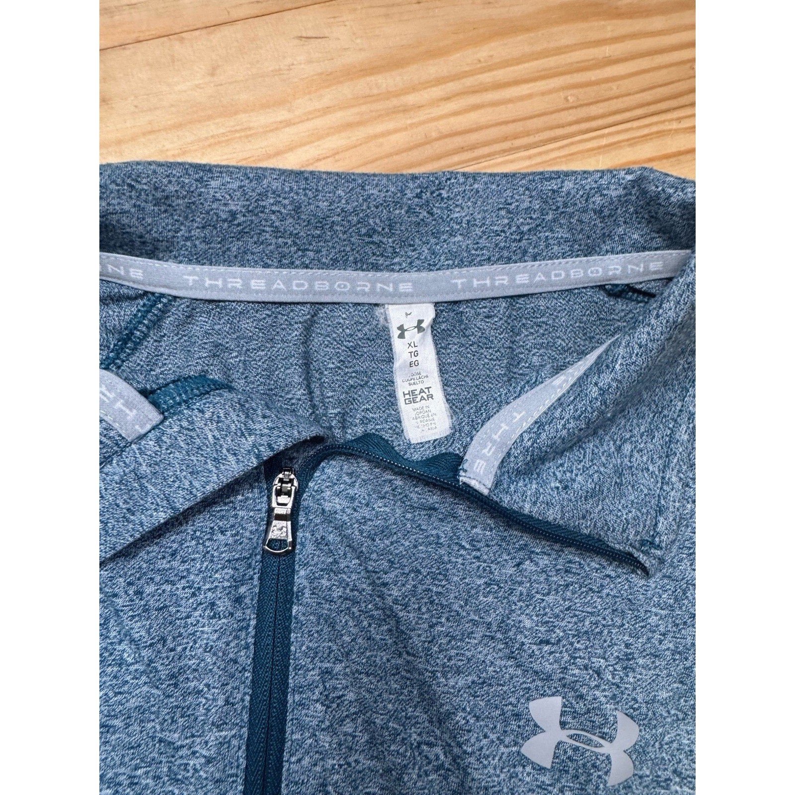 Under Armour UA Threadborne 1/4 Zip Green Heathered Heatgear Men’s X-Large