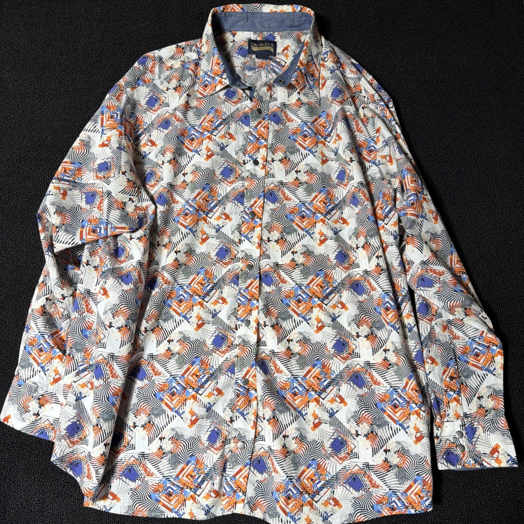 Cremieux Men's Western Paisley Long Sleeve Shirt Size Big 3X Snap Button