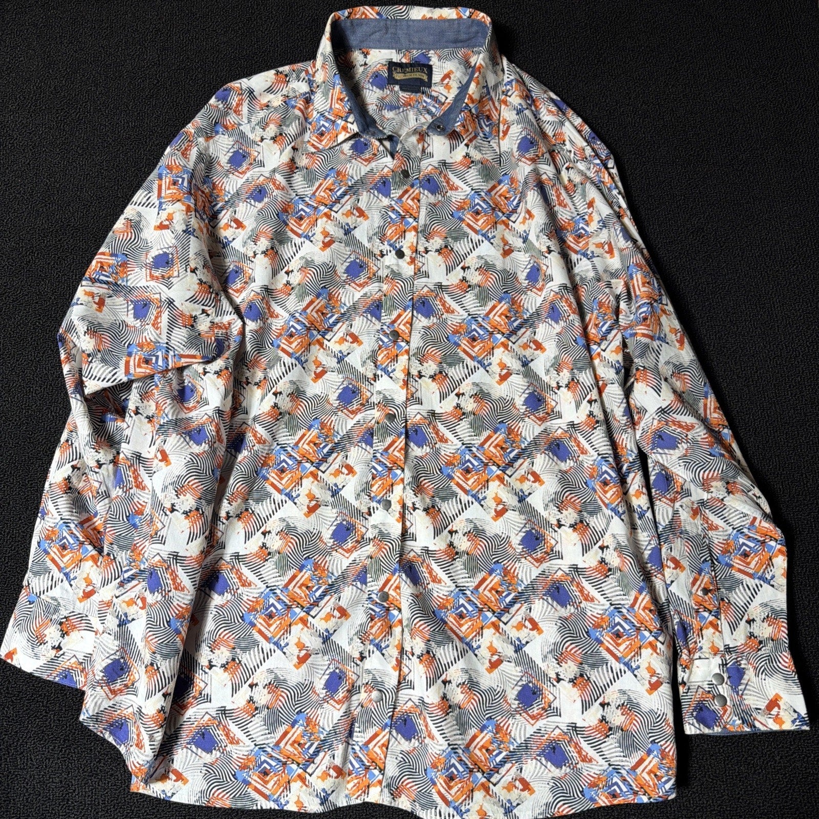 Cremieux Men's Western Paisley Long Sleeve Shirt Size Big 3X Snap Button