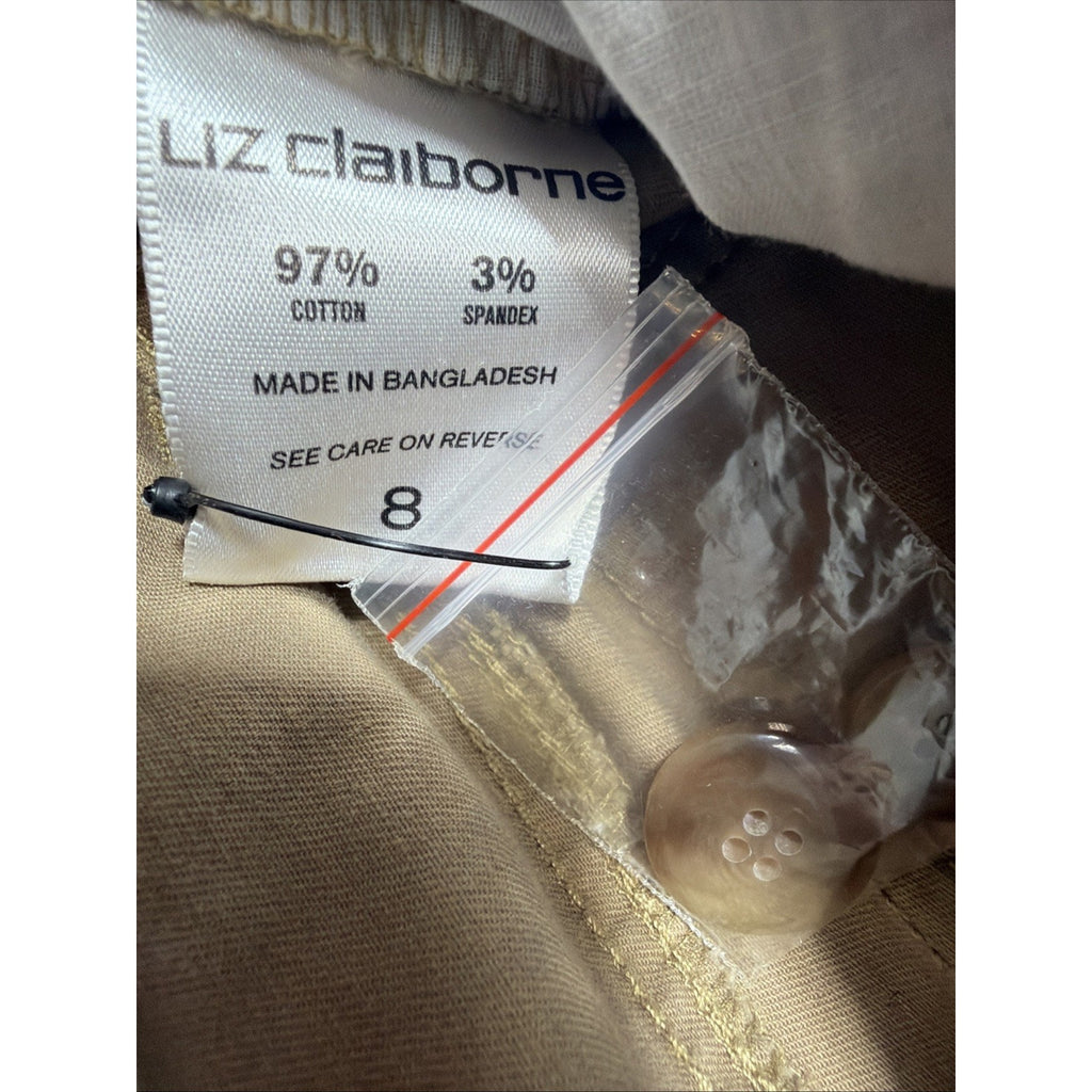 Liz Claiborne Cargo Crop Women's Size 8 Casual New 34x25