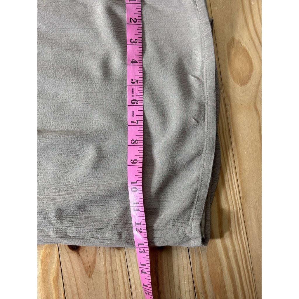 I.N. Studio Solid Crepon Novelty Elastic Waist Wide Leg Pull-On Pants Medium Pet