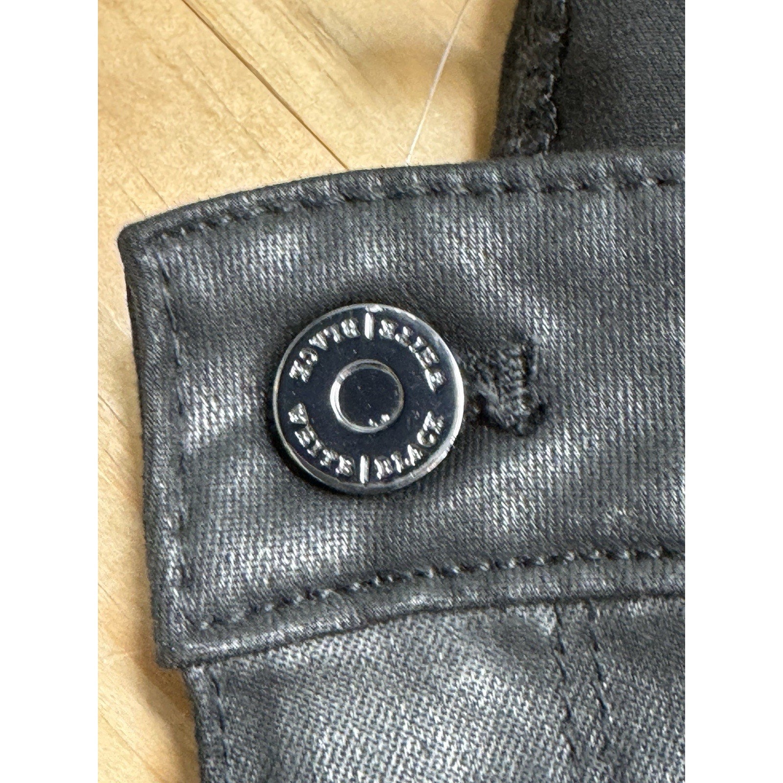 White House Black Market Faux Leather Pants Womens 6 The Skinny Ankle Zip Modal