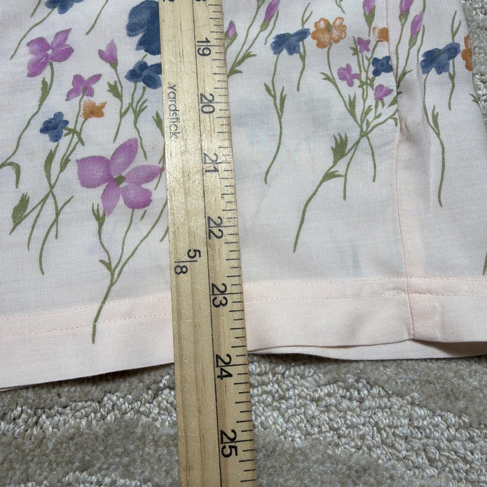 Analogy Cream Button Down Floral Sleeveless Round Neck Blouse Womens Large