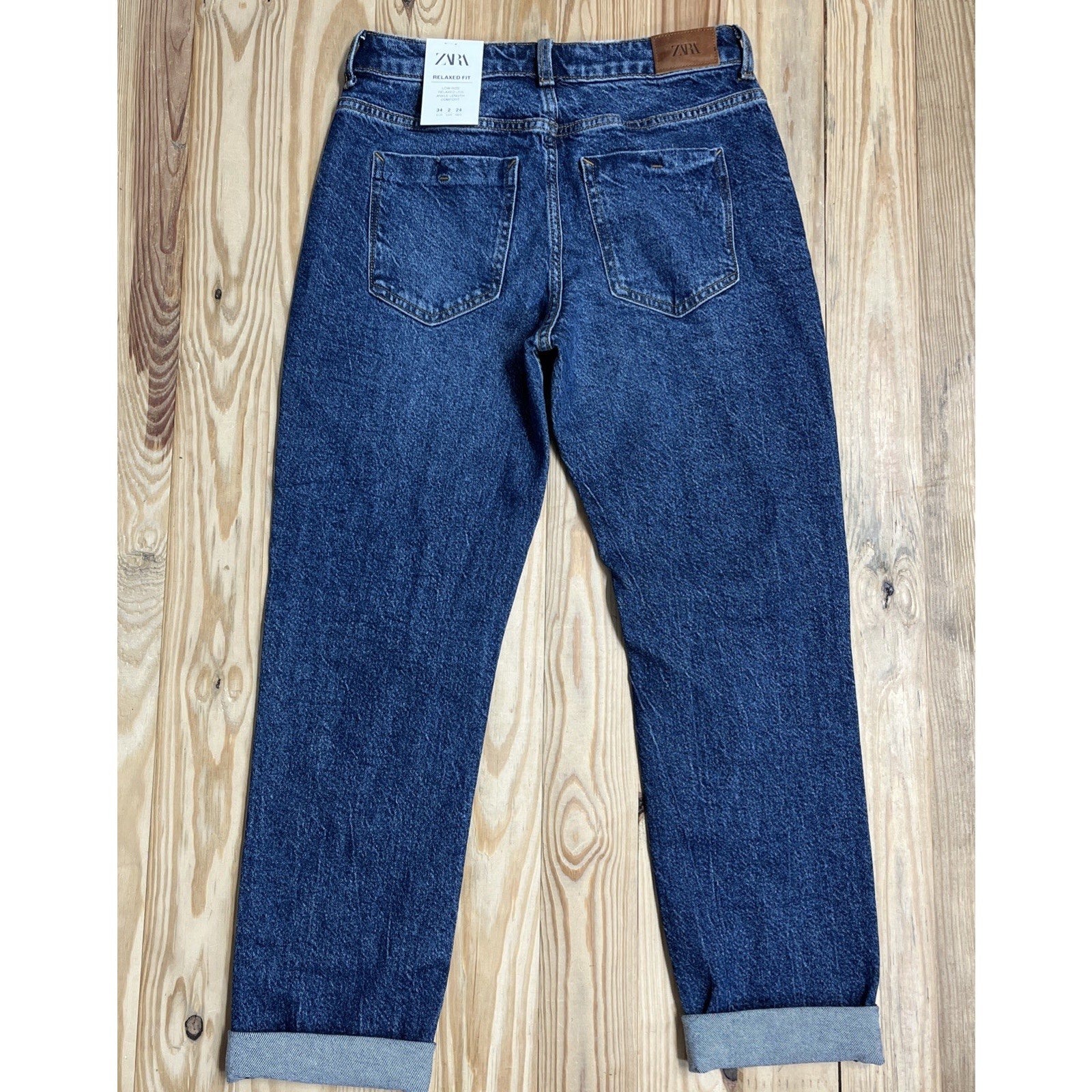 Zara Women’s Relaxed Fit Low Rise Ankle Length Comfort Jeans Size 2